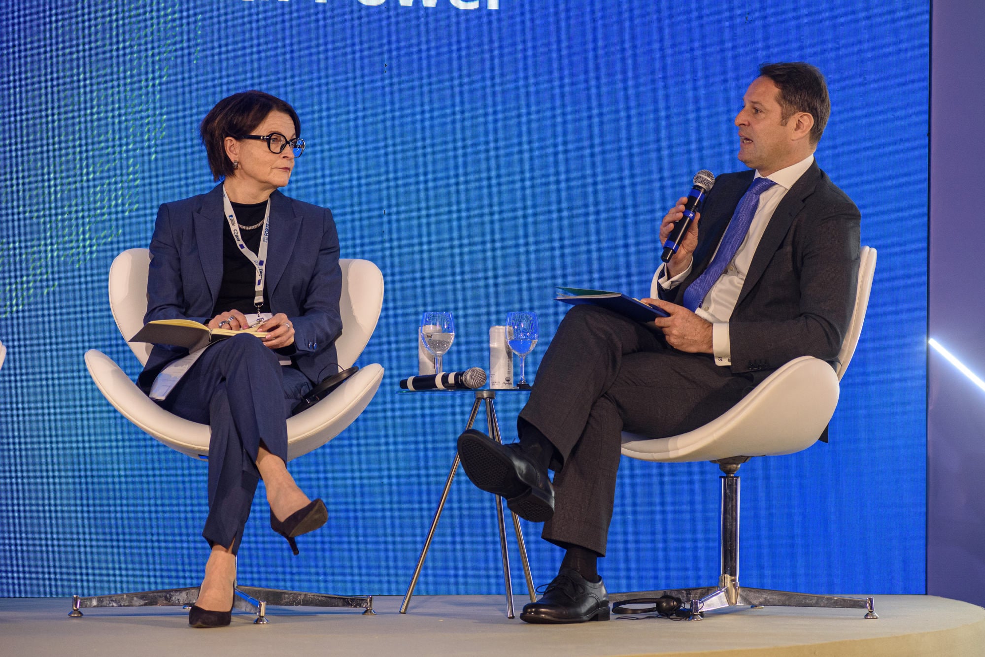 Anna-Kaisa Heikkinen (left) of Finland’s Foreign Ministry and Henning Speck of Germany’s Foreign Ministry speak at a security conference in Rio de Janeiro focused on AI, technology and global governance. Photo: Handout Anna-Kaisa Heikkinen (left) of Finland’s Foreign Ministry and Henning Speck of Germany’s Foreign Ministry speak at a security conference in Rio de Janeiro focused on AI, technology and global governance. Photo: Handout