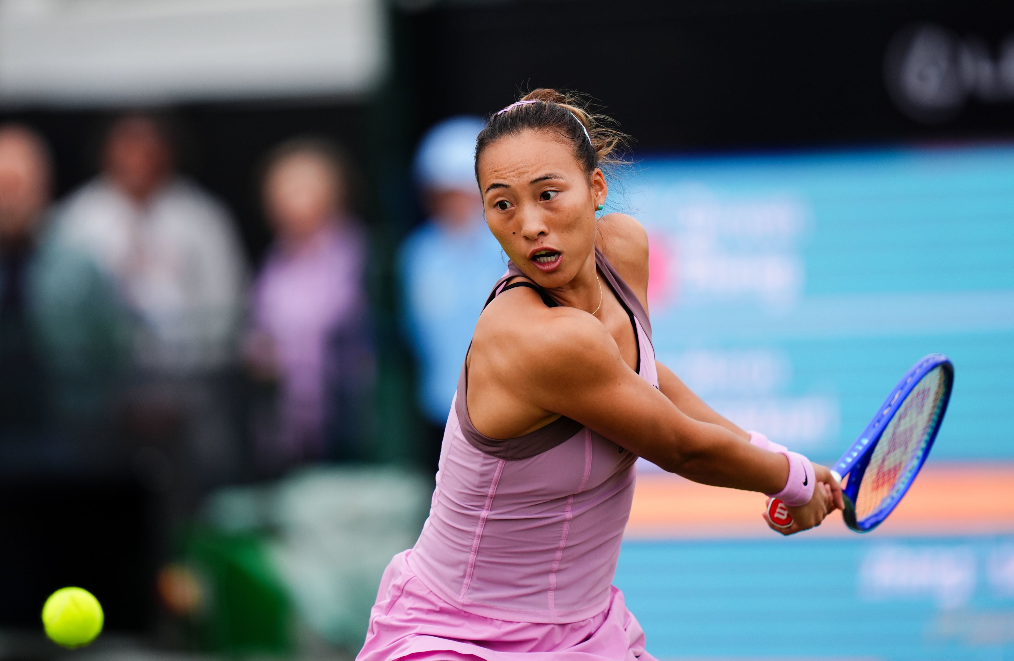 China’s Zheng Qinwen, here at the Nottingham Open, has opted to skip the coming Aichi-Nagoya Asian Games. Photo: AP