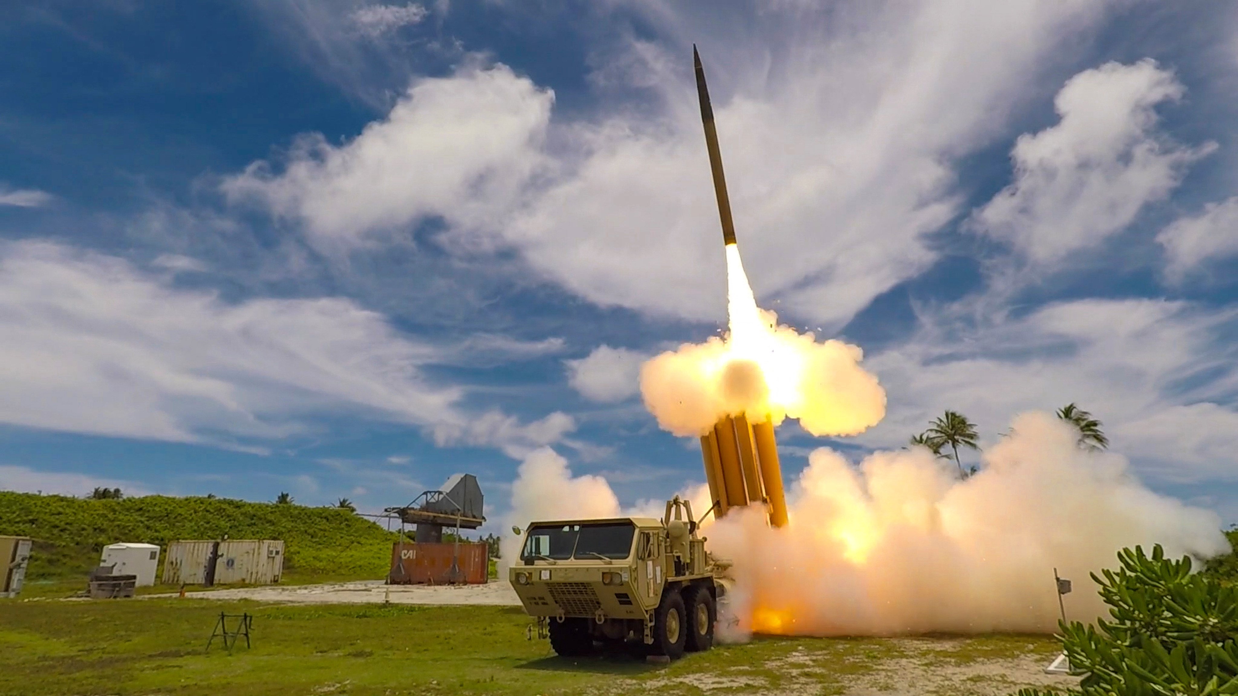 A Terminal High Altitude Area Defence (THAAD) interceptor test launch. Congress and the Trump administration are seeking ways to replenish missile and munitions stockpiles. Photo: Handout