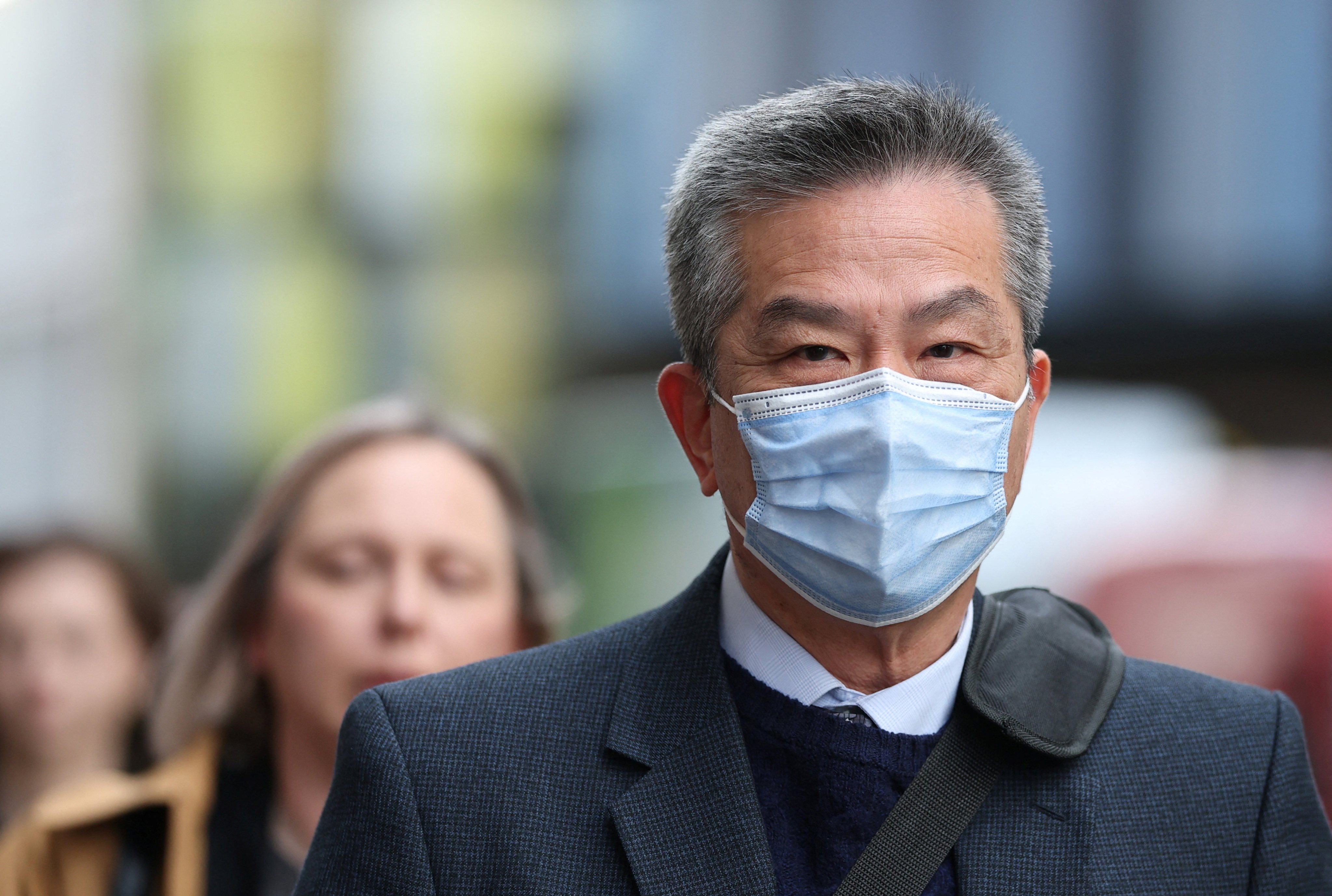 Bill Yuen arrives at the Old Bailey in London on May 6. The retired police superintendent was accused of passing surveillance requests from Hong Kong authorities to Peter Wai while working at the trade office. Photo: Reuters