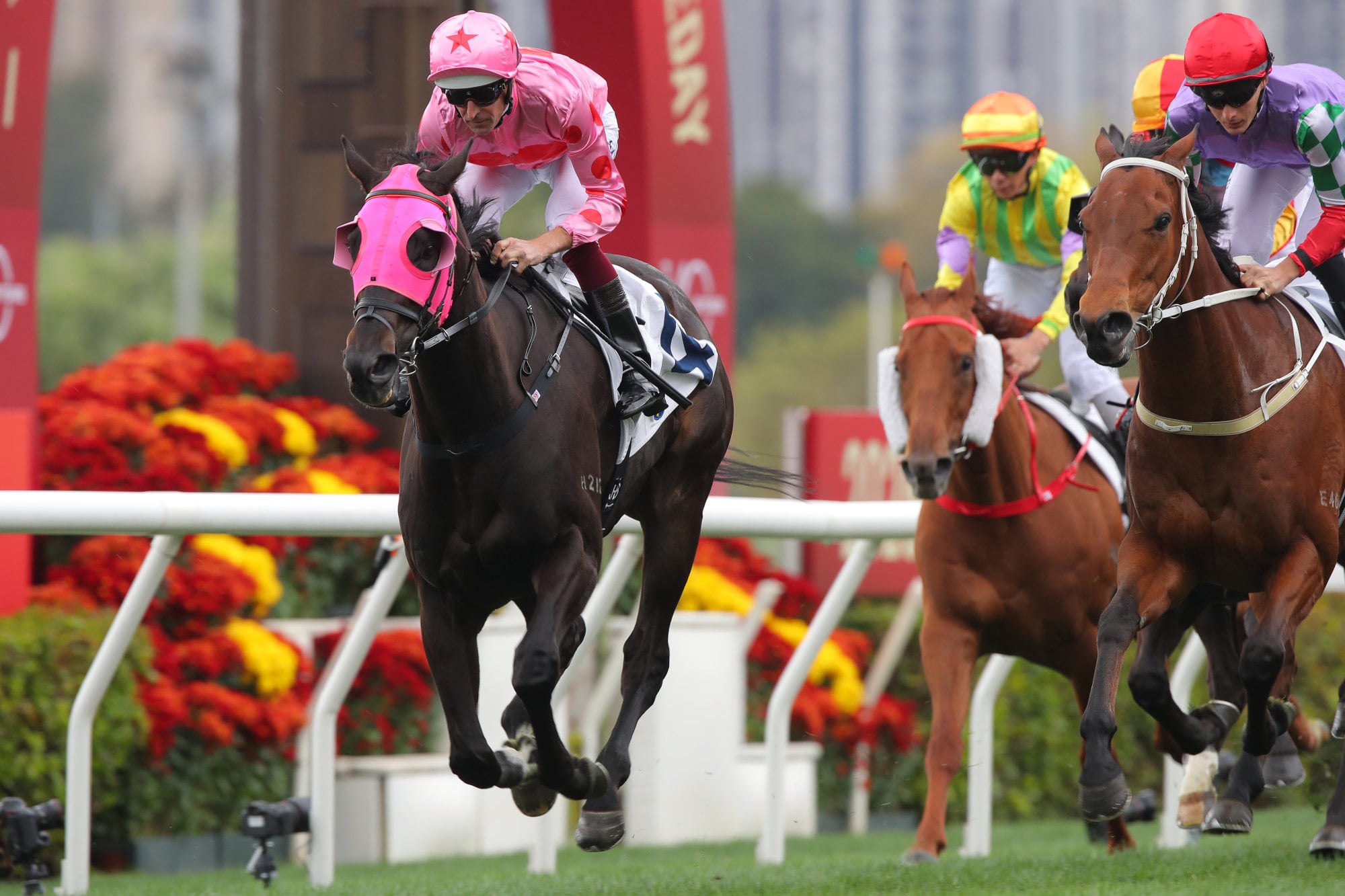 Chancheng Glory wins the 2025 Group Three Centenary Vase at Sha Tin under Hugh Bowman. Chancheng Glory wins the 2025 Group Three Centenary Vase at Sha Tin under Hugh Bowman.