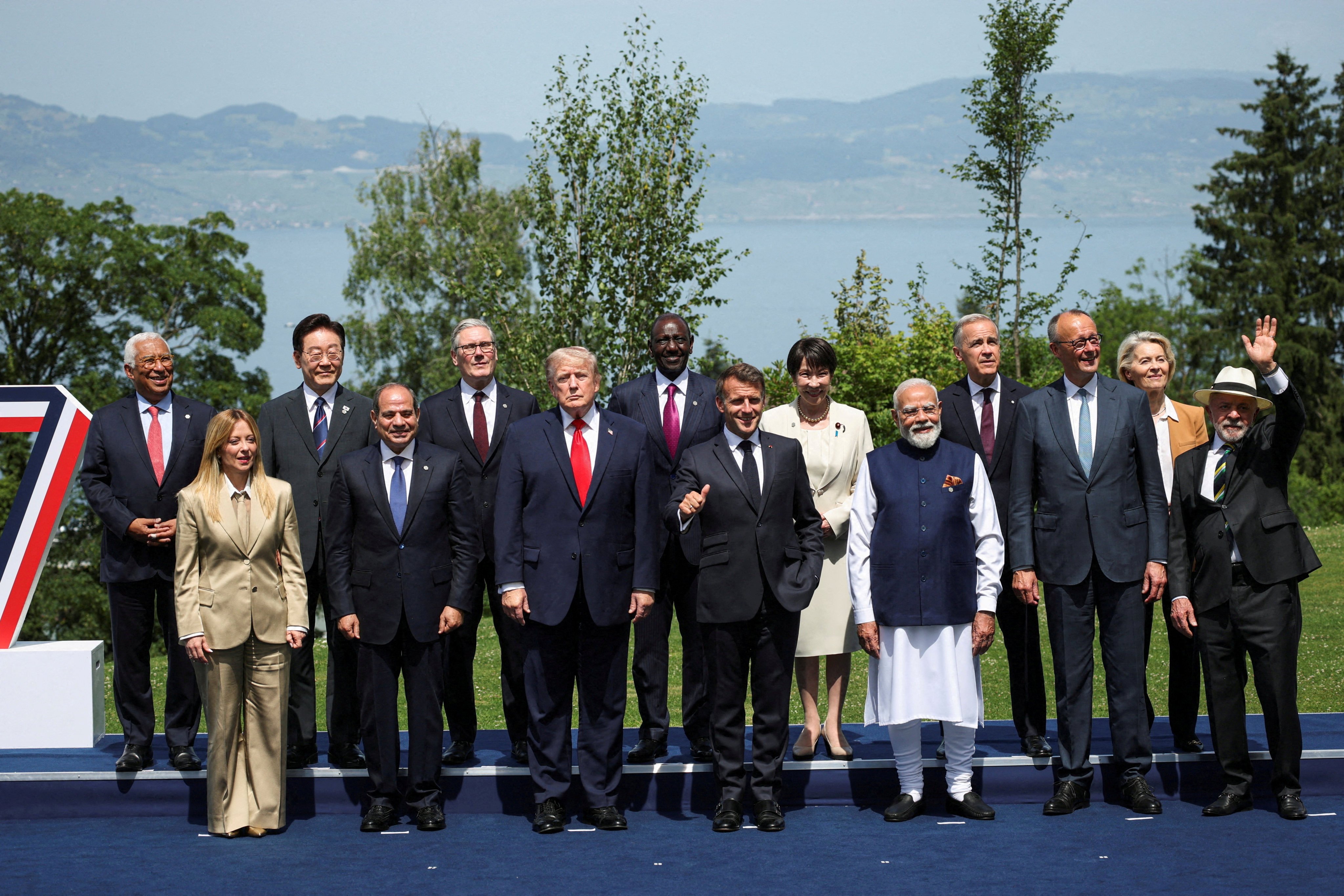 World leaders at the G7 summit in Evian, France. Photo: Reuters