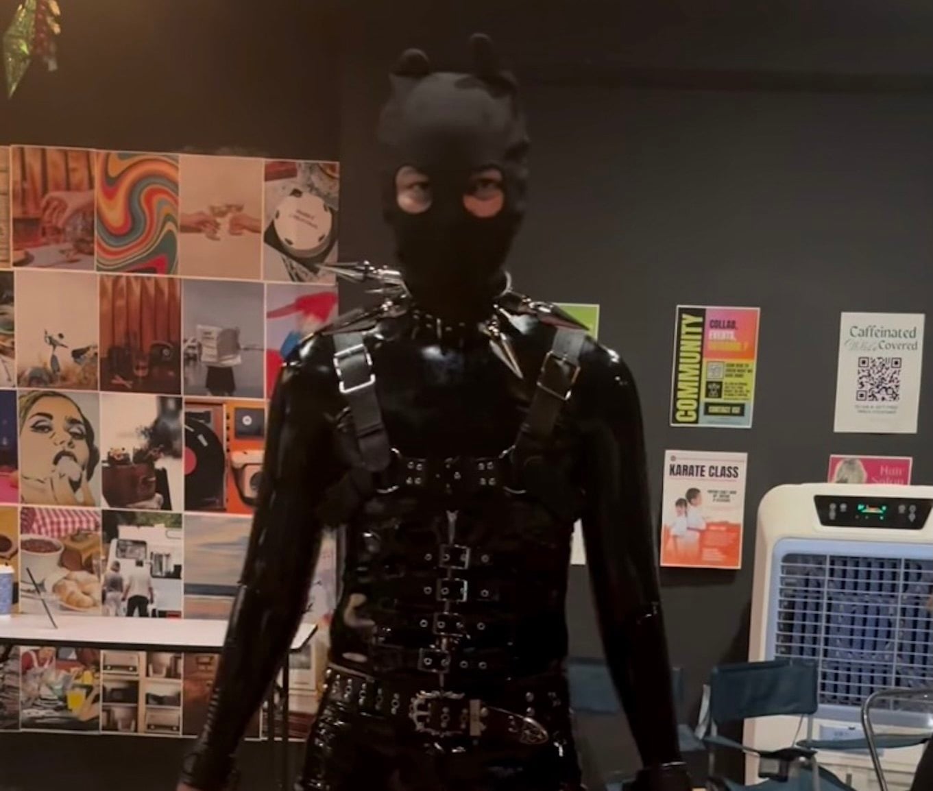 Celty, a Kuala Lumpur-based latex enthusiast, wears an outfit made of the rubber material. Photo: Instagram/latexwithacos