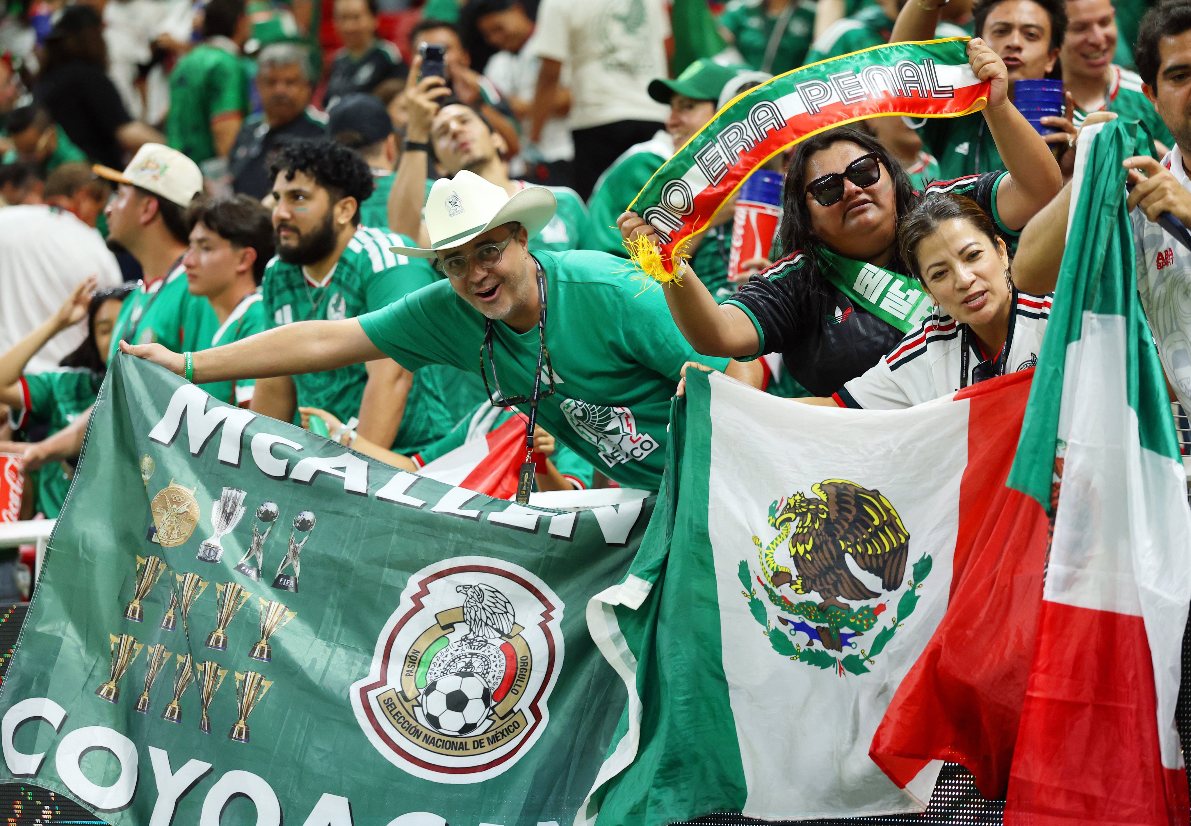 Mexican fans celebrate after the Fifa World Cup match between Mexico and South Korea at the Guadalajara Stadium in Zapopan on Thursday. Photo: Reuters