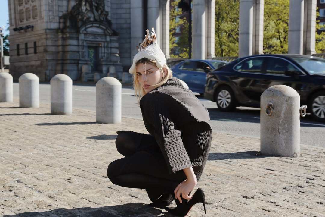 Sullivan Dempsey wearing 1980s Issey Miyake for Morphew World. Photo: @morphew_world/Instagram