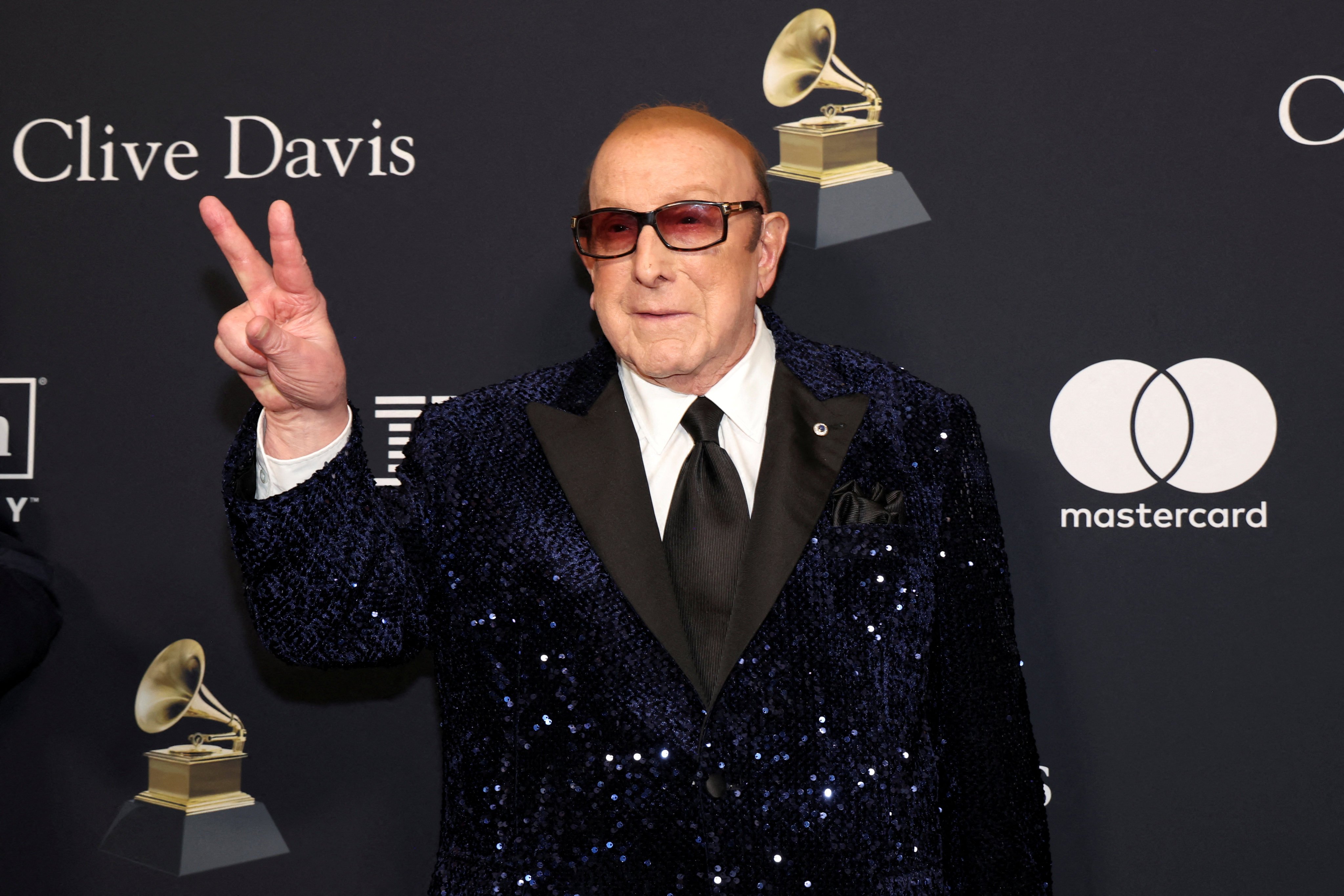 Clive Davis at the pre-Grammy gala in Beverly Hills, California in 2024. Photo: Reuters