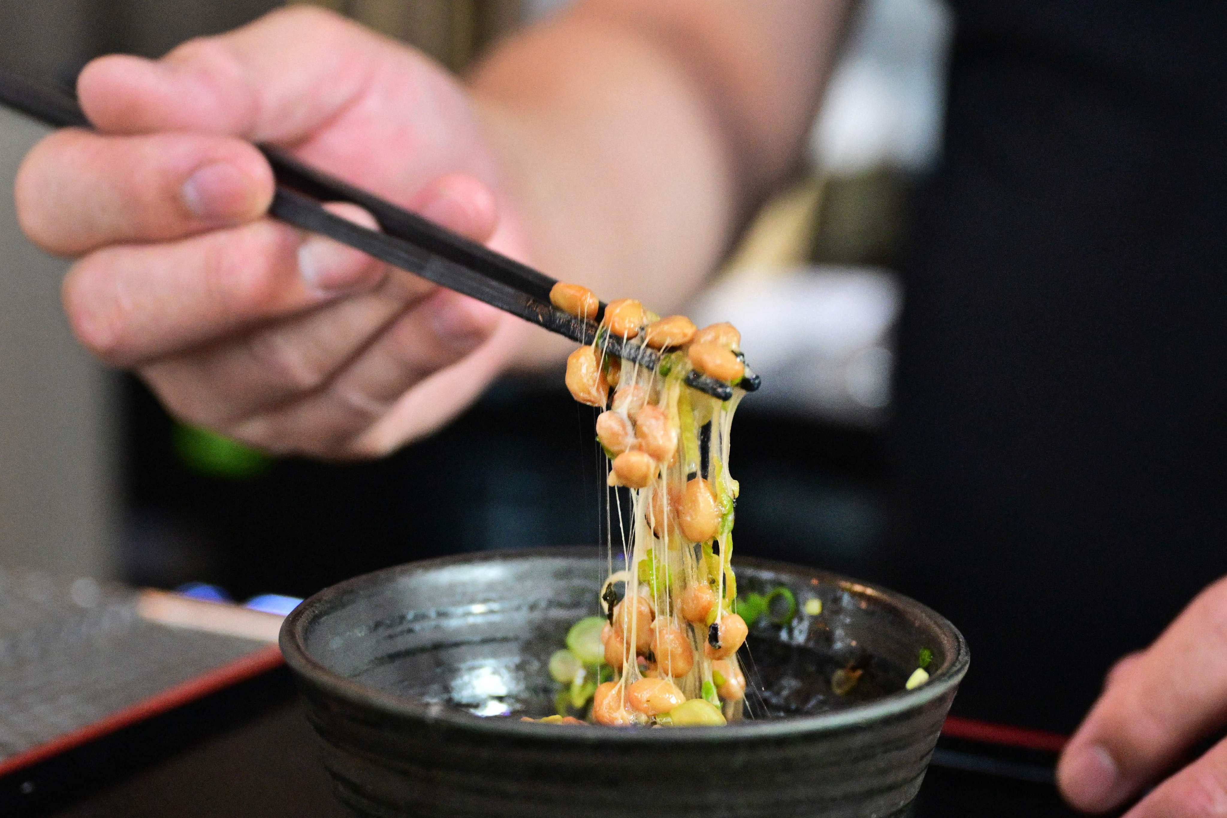 Natto is infused with bacteria beneficial for digestive health. Japan’s exports of the fermented beans tripled from 2017 to 2025, with China and the United States topping the list of destinations. Photo: AFP