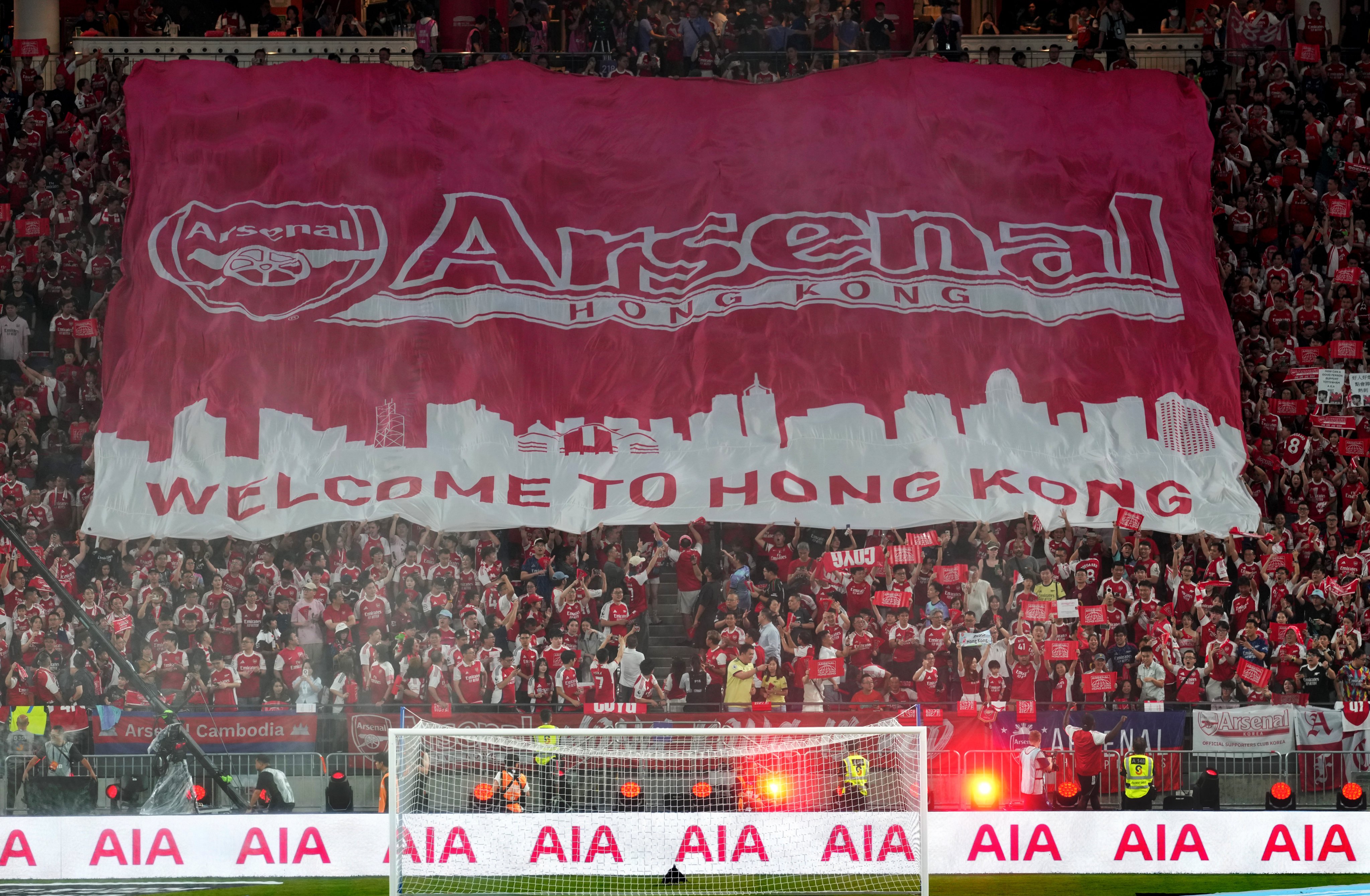 Local Arsenal fans at the friendly between Arsenal and Tottenham Hotspur held at Kai Tak Stadium in July 2025. The prestige of marketing at major sporting events has skyrocketed in recent years. Photos: Elson Li