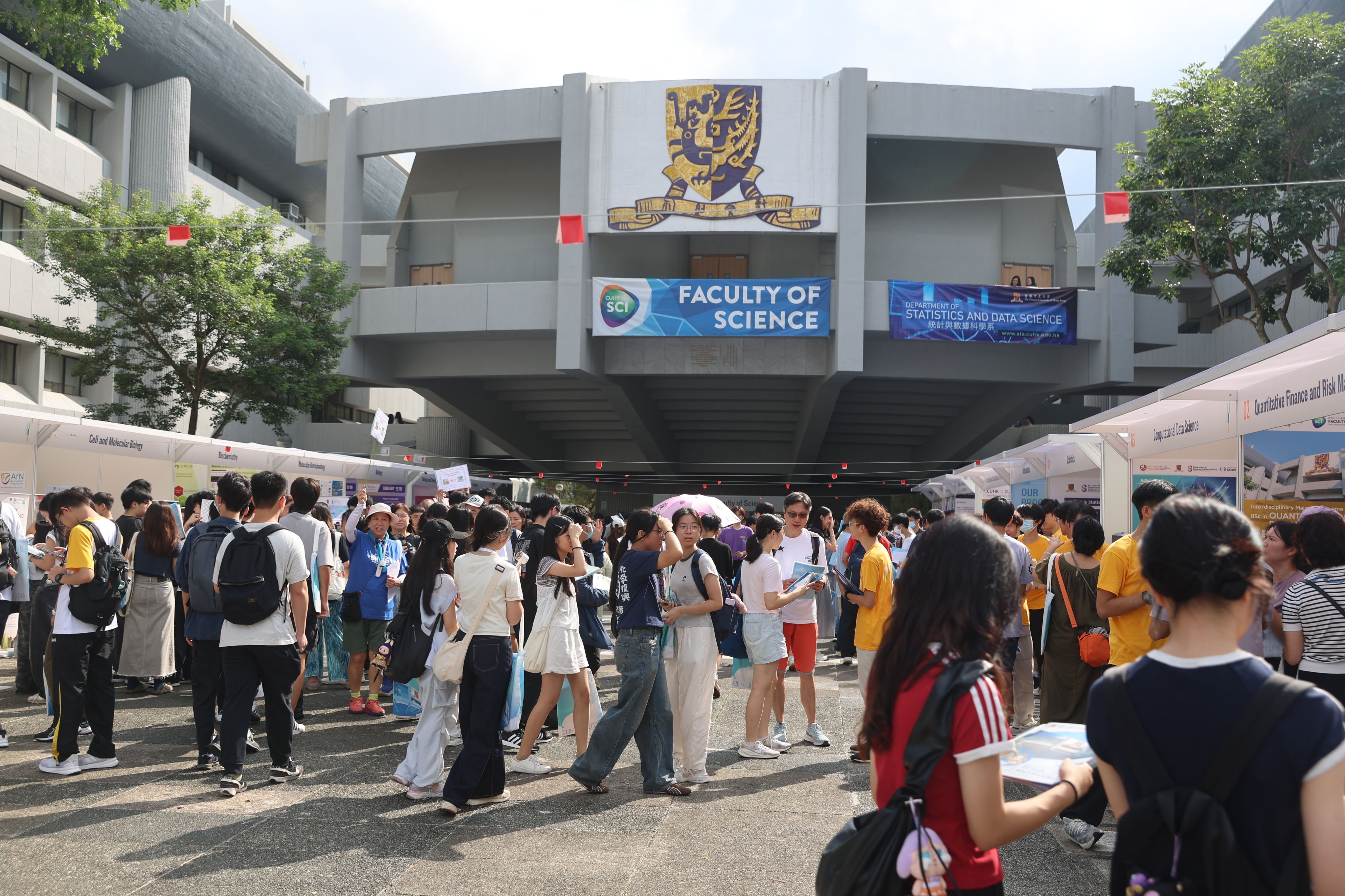 Prospective students visit the Chinese University of Hong Kong campus in Sha Tin on October 11, 2025. Photo: Edmond So