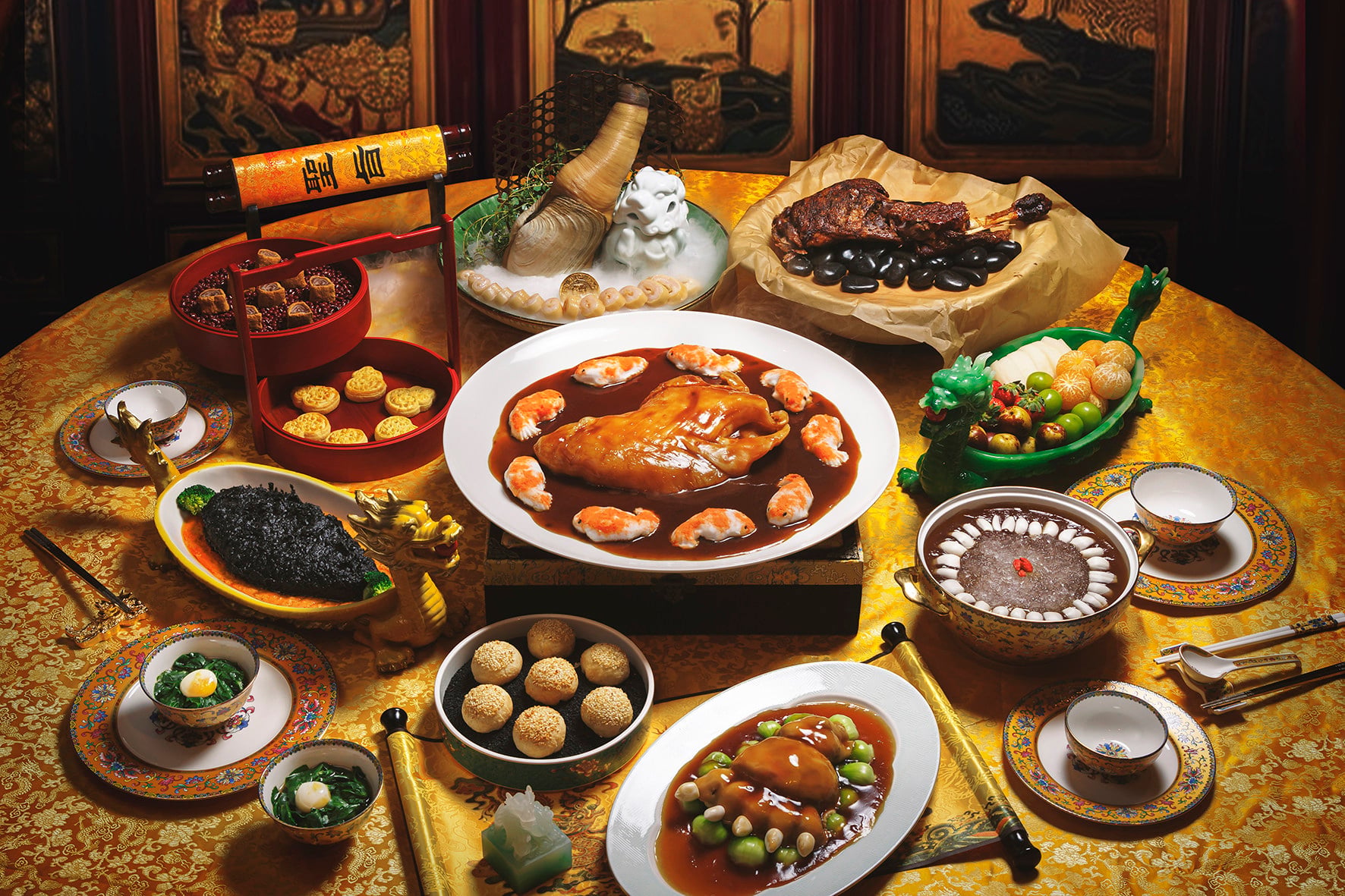 Dishes from Chinesology’s Tales of History tasting menu, which reimagines the legendary Manchu-Han banquet. Photo: Chinesology