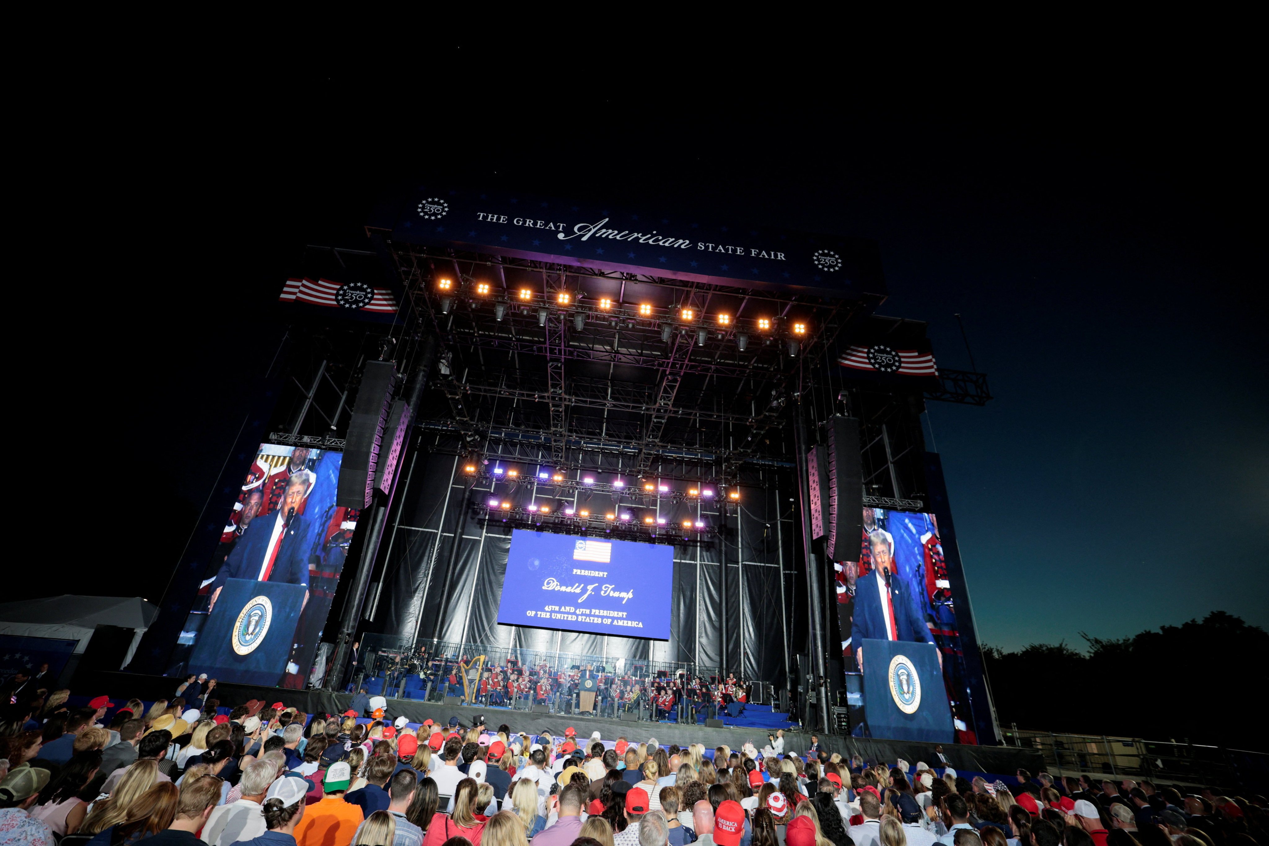 For Wednesday's speech, the crowd was contained to a segment of the National Mall that was nearly full. Photo: Reuters