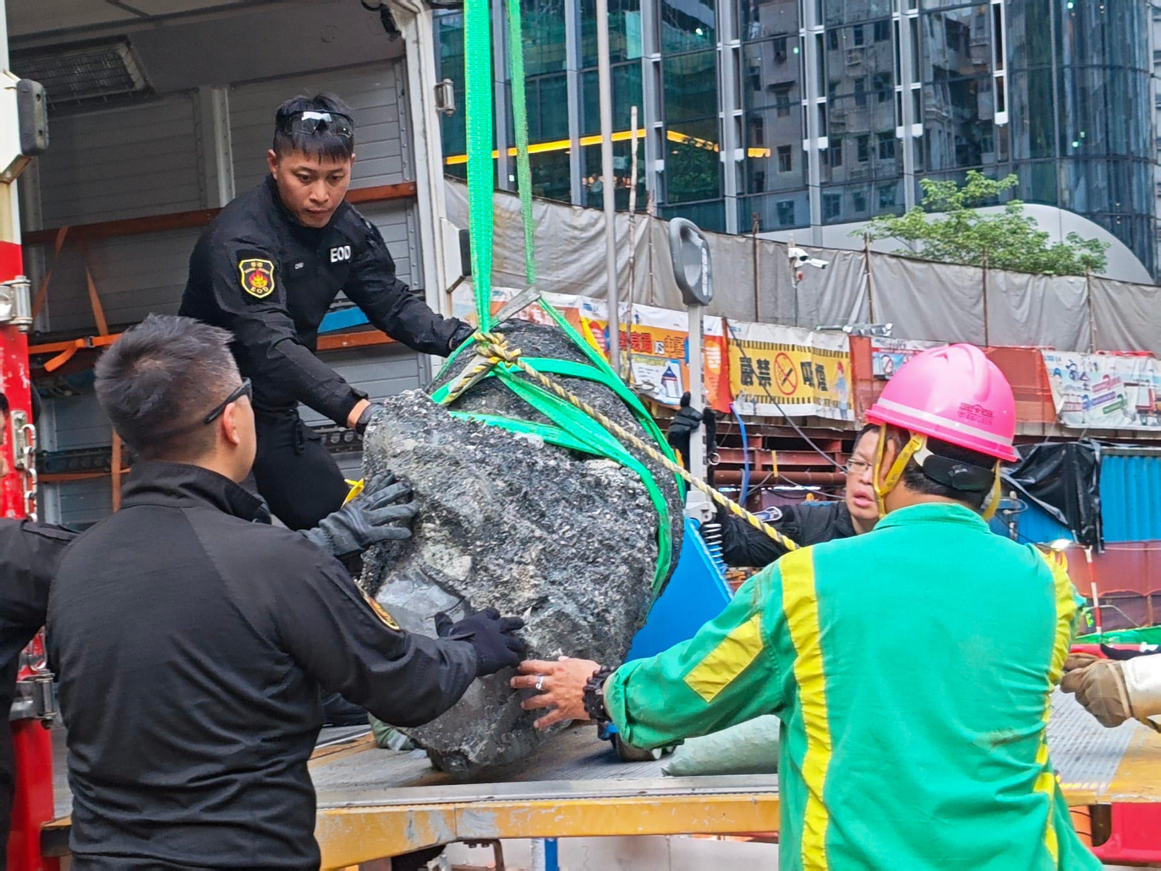 The object could be mud, a rock or concrete but “was not a bomb”, a source said. Photo: Handout