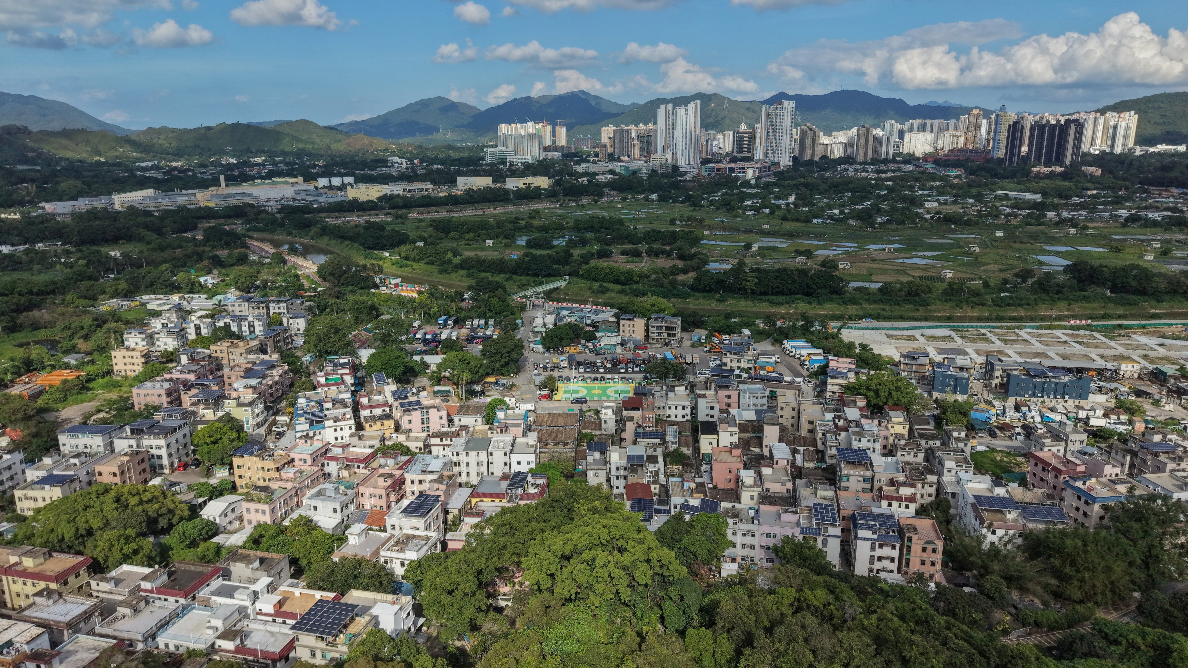 An aerial view of Ho Sheung Heung in the Northern New Territories, seen on June 21. Photo: Karma Lo