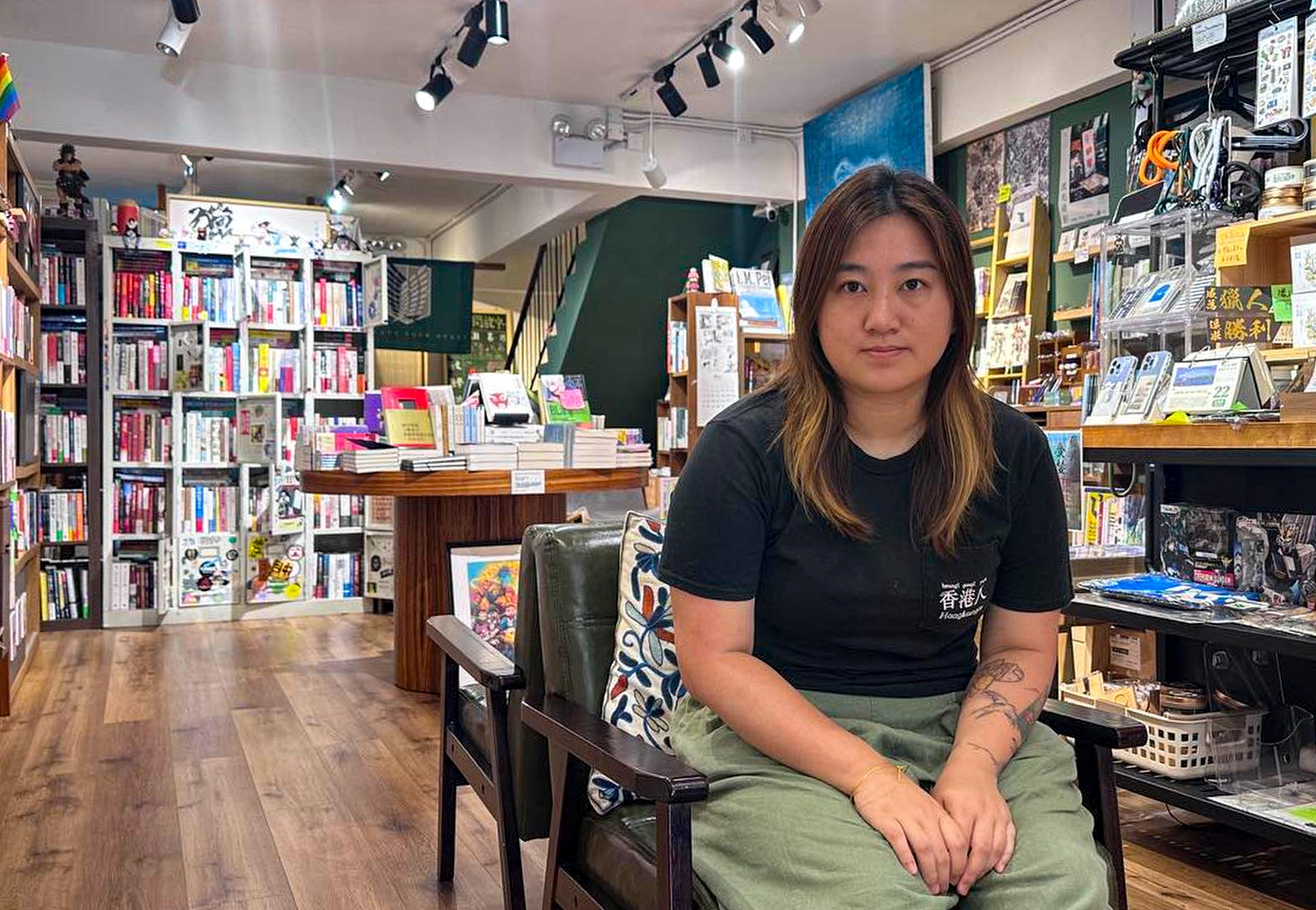 Leticia Wong owns Hunter Bookstore in Sham Shui Po. Photo: Natalie Wong