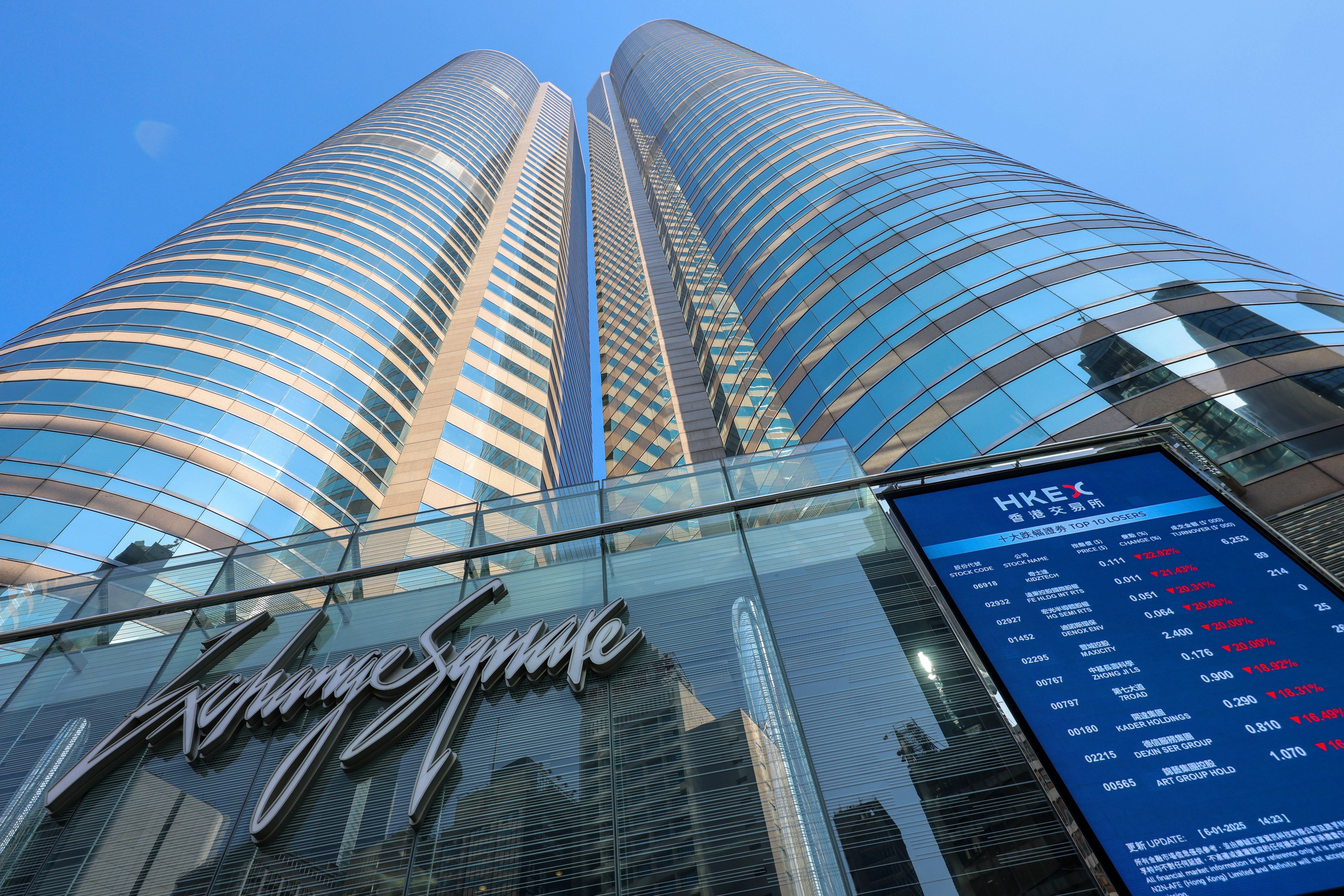 The city’s benchmark stock index briefly dipped below 23,000 as technology shares came under pressure. Photo: Jelly Tse
