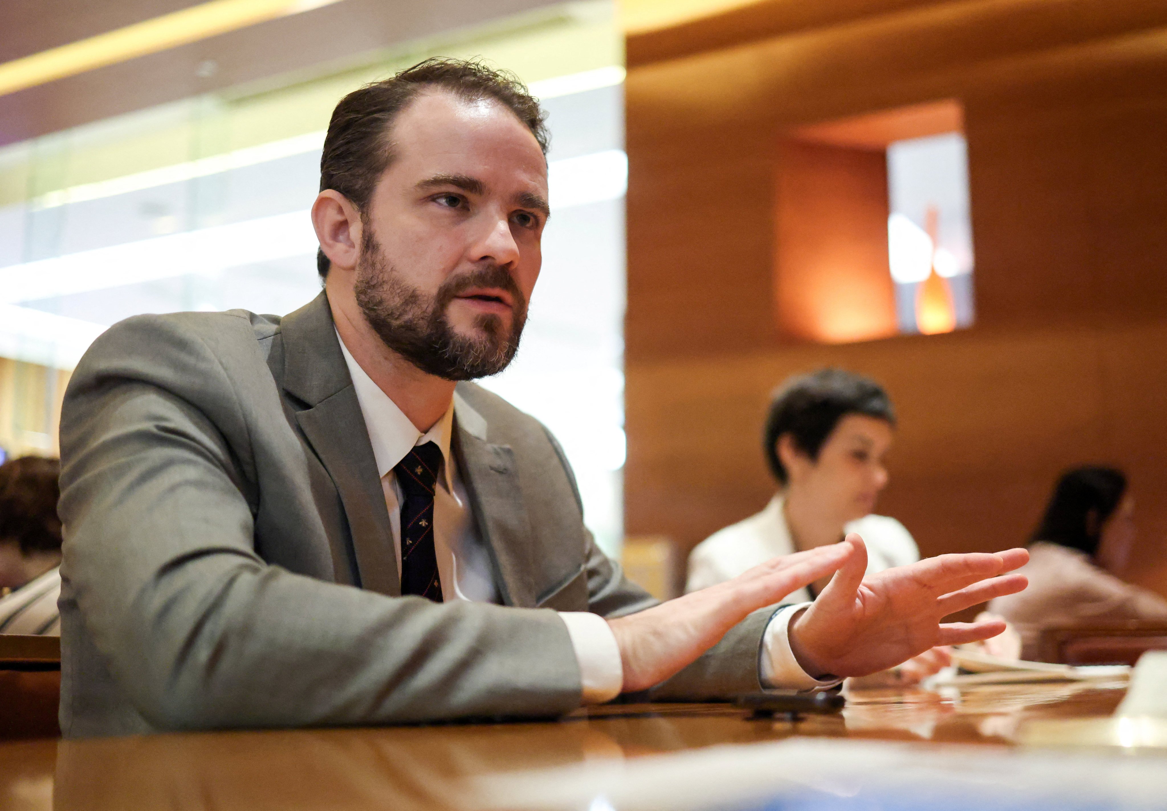 Dario Durigan, Brazil’s Minister of Finance, speaks with the media in Beijing on Thursday. Photo: Reuters