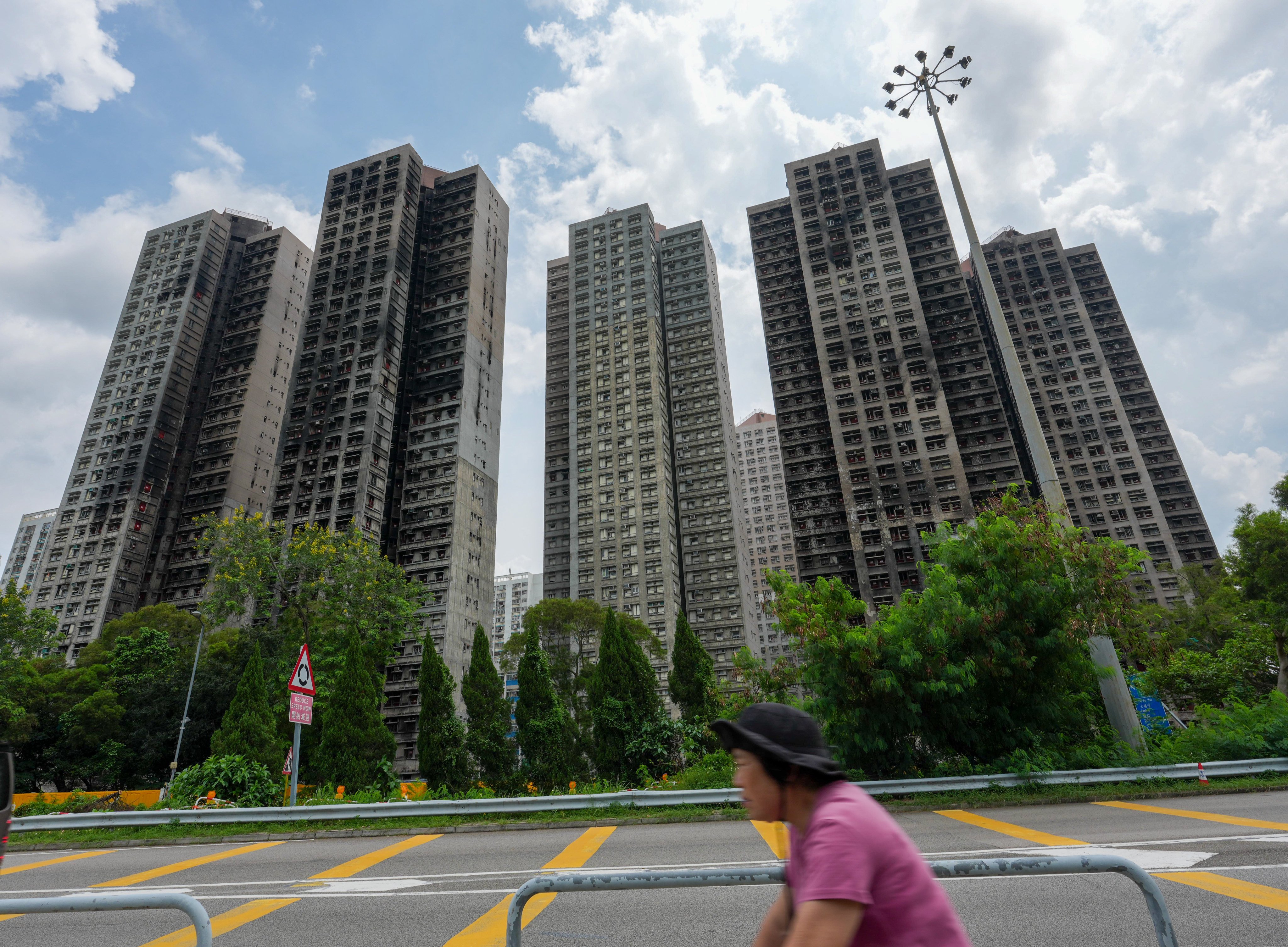 The Tai Po fire destroyed seven of Wang Fuk Court’s eight towers last November, killing 168 people and displacing about 5,000 other. Photo: Jelly Tse