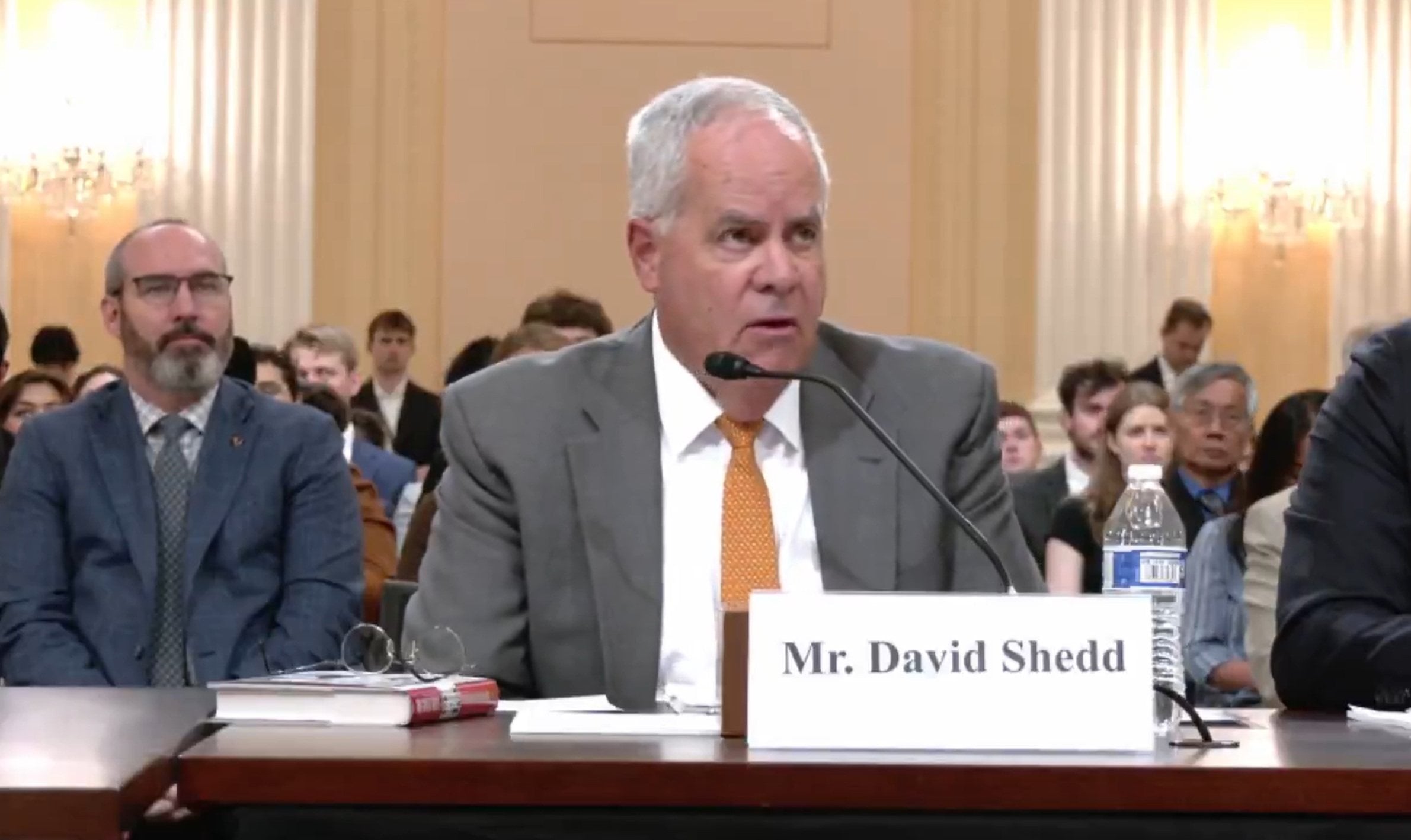David Shedd, a former acting director of the Defence Intelligence Agency, testifies before the House Select Committee on China on Thursday. Photo: X/Select Committee on China