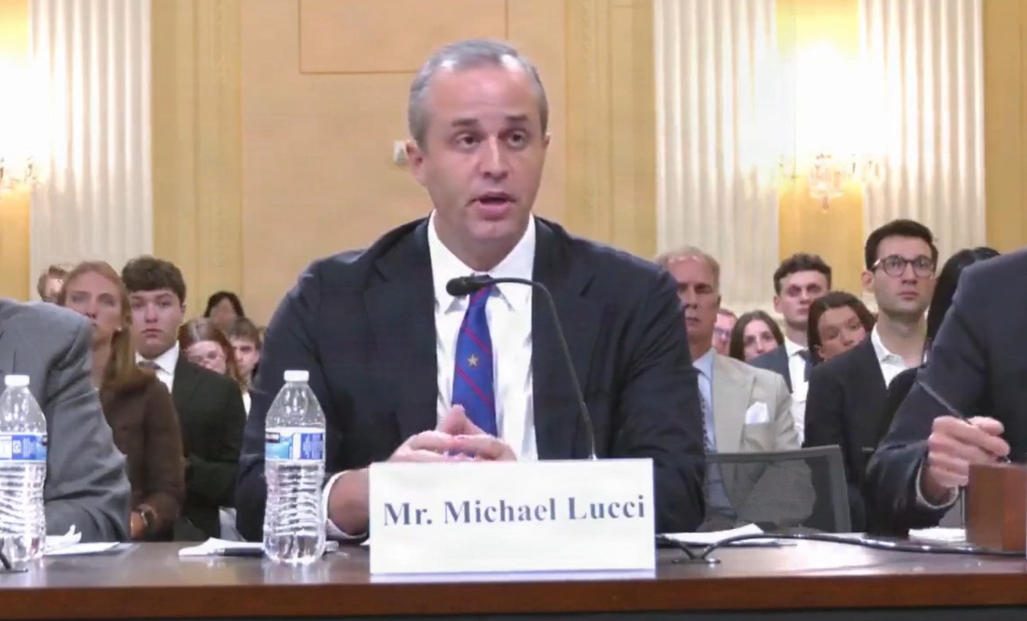 Michael Lucci, chief executive of security company State Armor, appears before the House Select Committee on China on Thursday. Photo: X/Michael Lucci