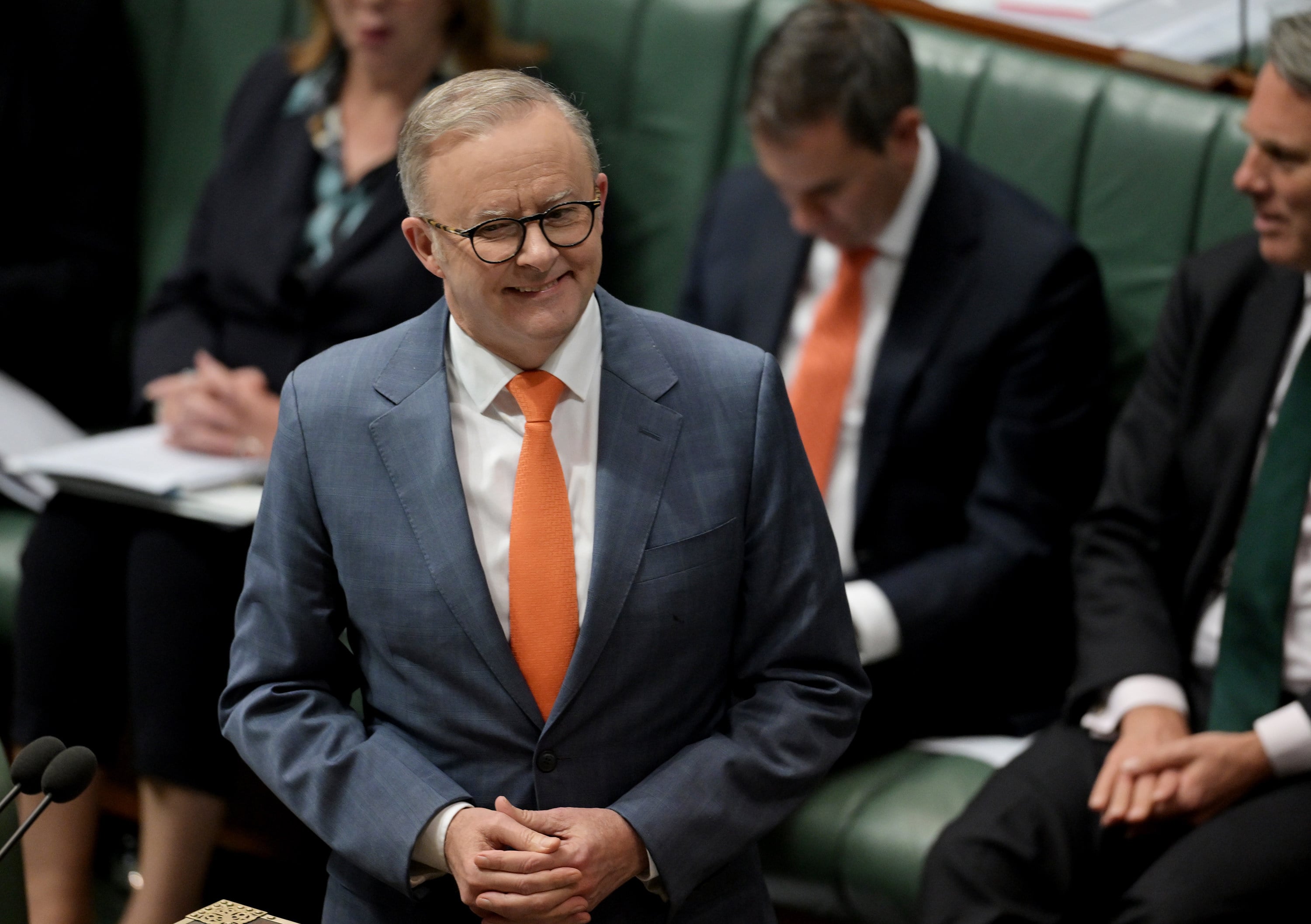 Prime Minister Anthony Albanese speaks at Question Time in the House of Representatives at Australian Parliament House in 2024, in Canberra. Photo: TNS