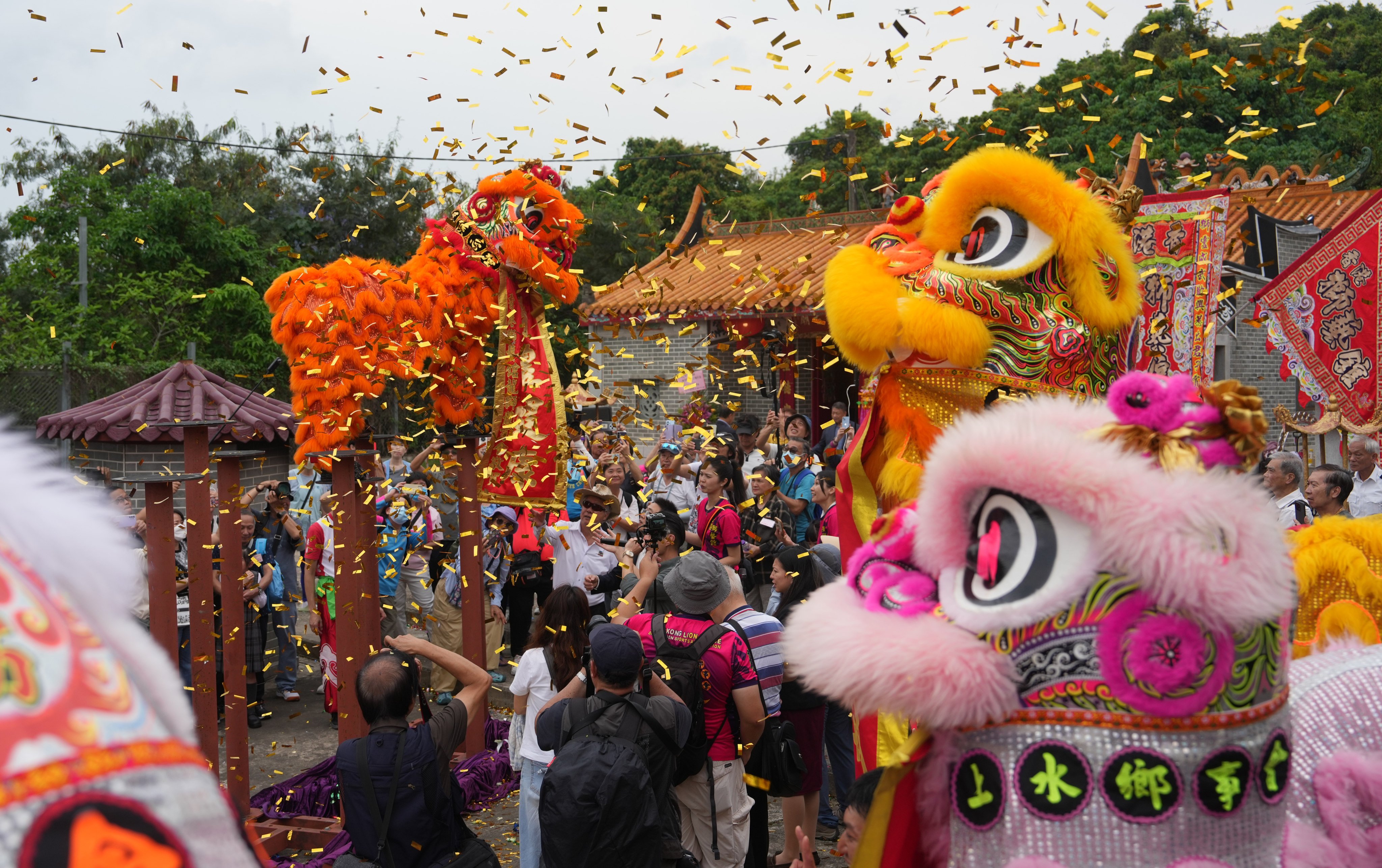 Villagers celebrate the Hung Shing Festival in Sheung Shui’s Ho Sheung Heung village in March. Photo: Sam Tsang