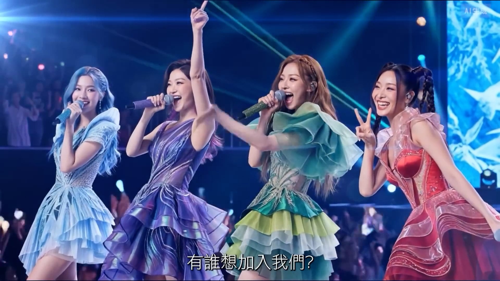 Internet users have been posting selfies, sticker packs and song parodies mocking the video’s AI-generated K-pop girl band