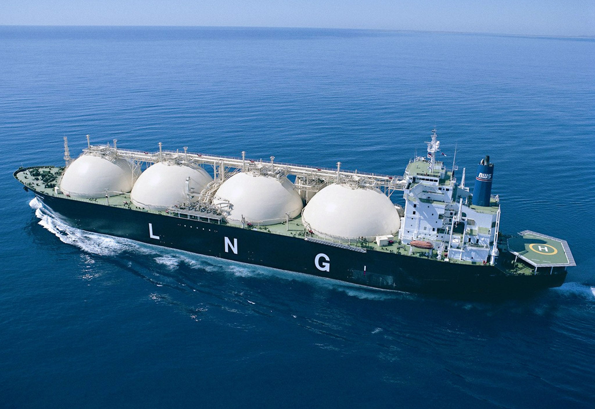 An Australia LNG ship sails off the coast of Western Australia. Photo: Reuters