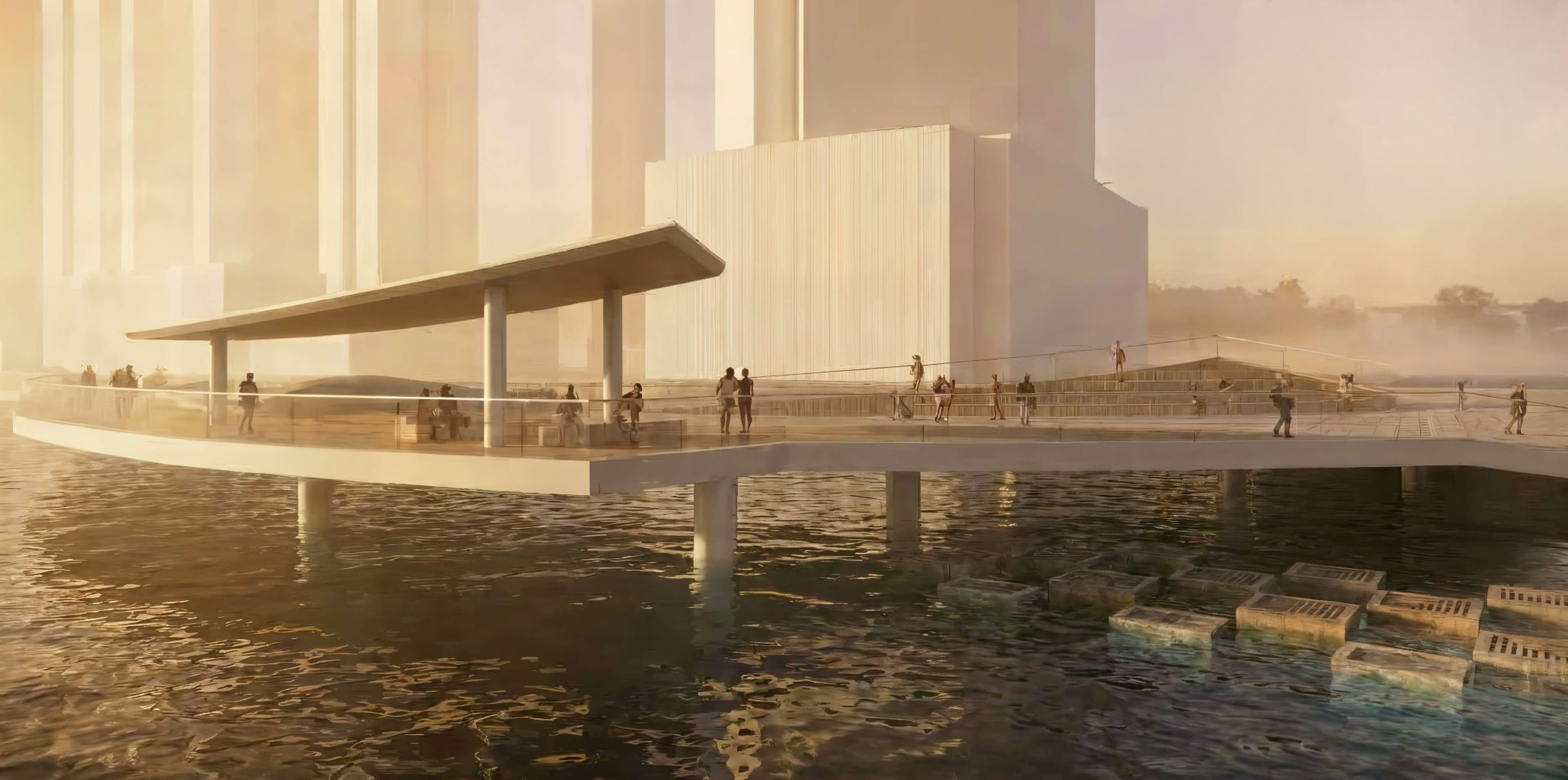 Concept art for the extended walkway along the Kennedy Town waterfront. Photo: Handout