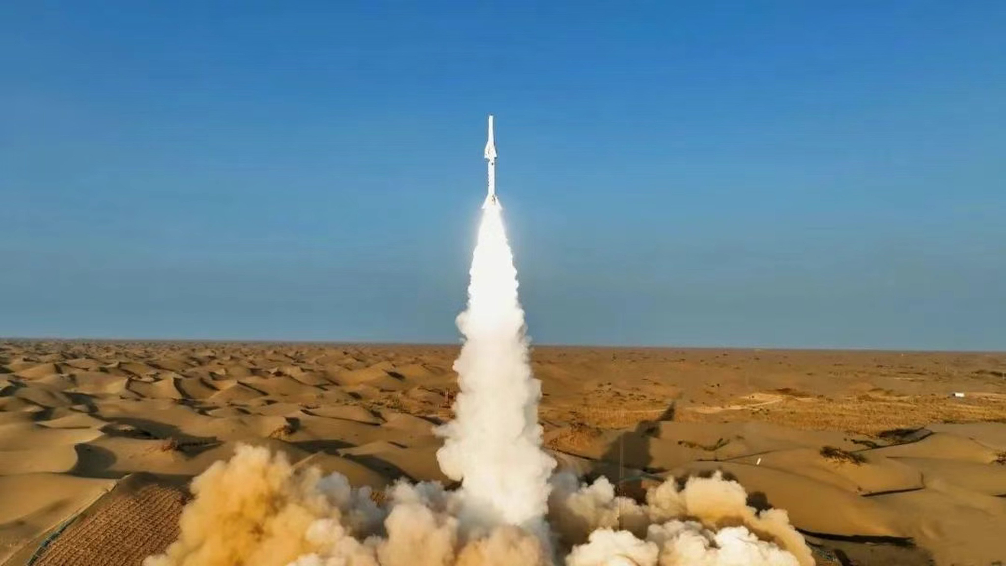 A Northwestern Polytechnical University hypersonic vehicle lifts off in northwestern China last year. The university’s researchers have reported a new breakthrough in graphite-sealed engine technology with implications for the US-China hypersonic race. Photo: Handout