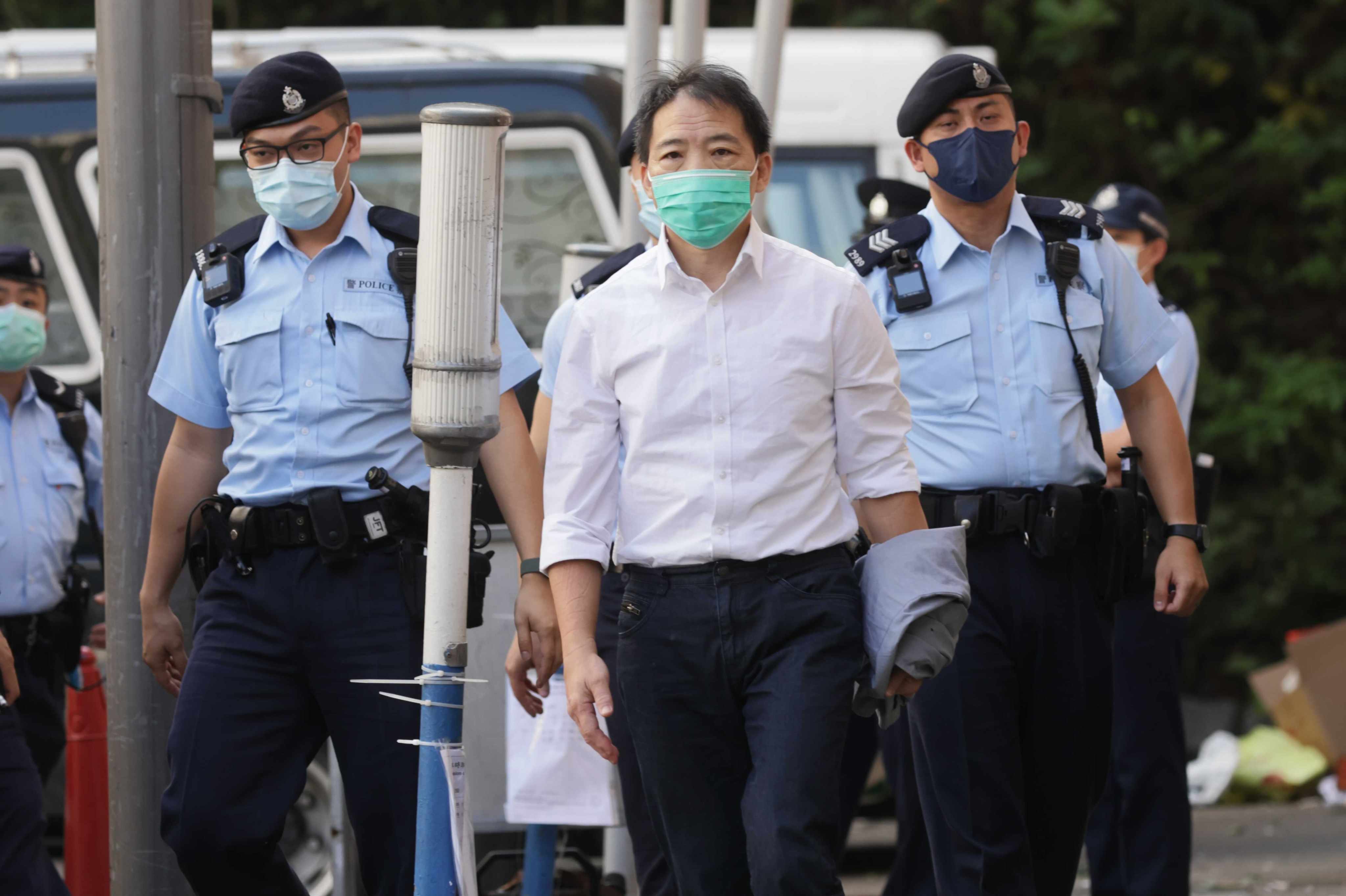 Former Democratic Party chairman Wu Chi-wai was briefly released on bail so he could attend his father’s funeral in 2021. Photo: May Tse