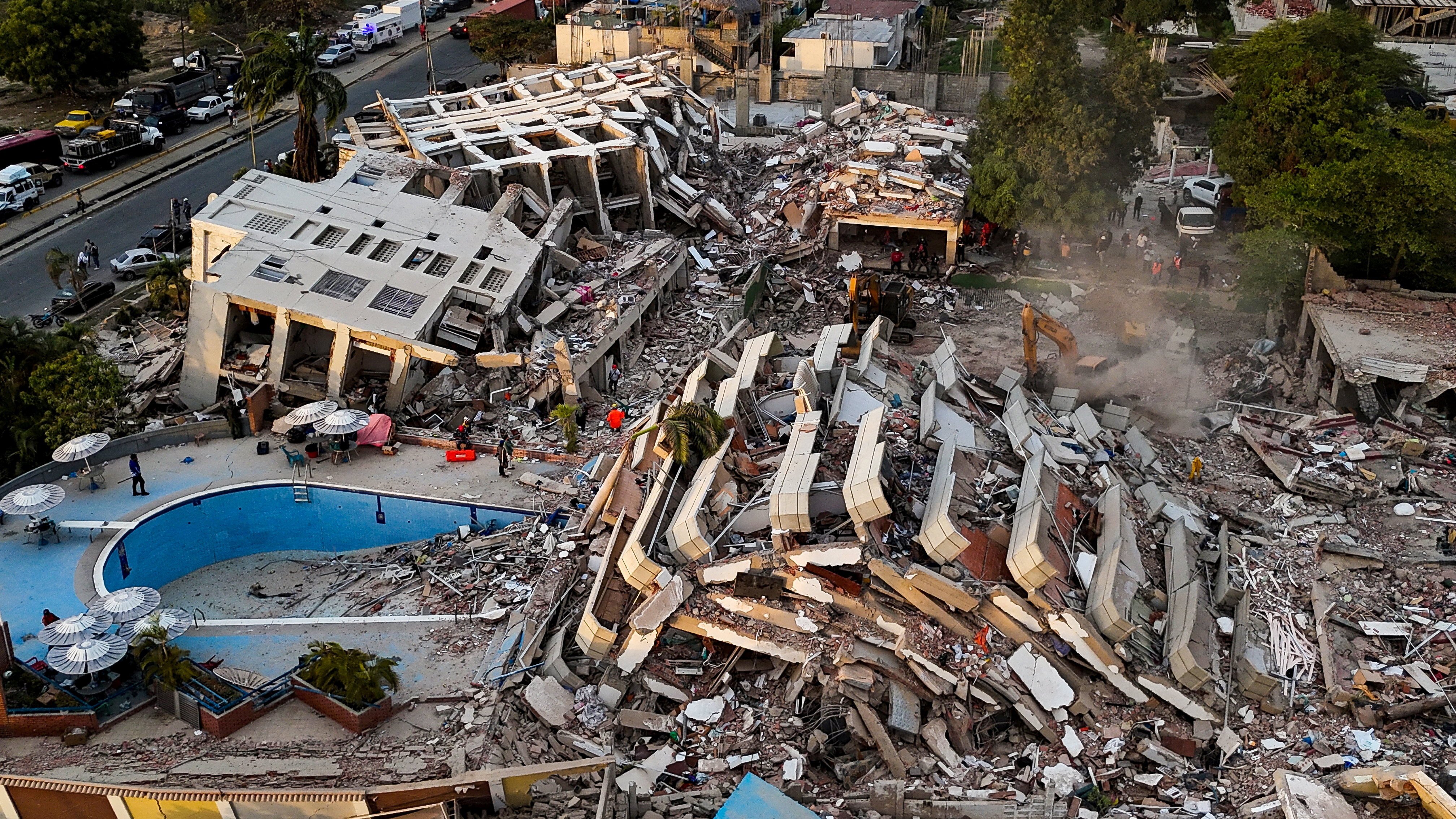 Buildings toppled over in Caraballeda, La Guaira state, Venezuela. Photo: Reuters