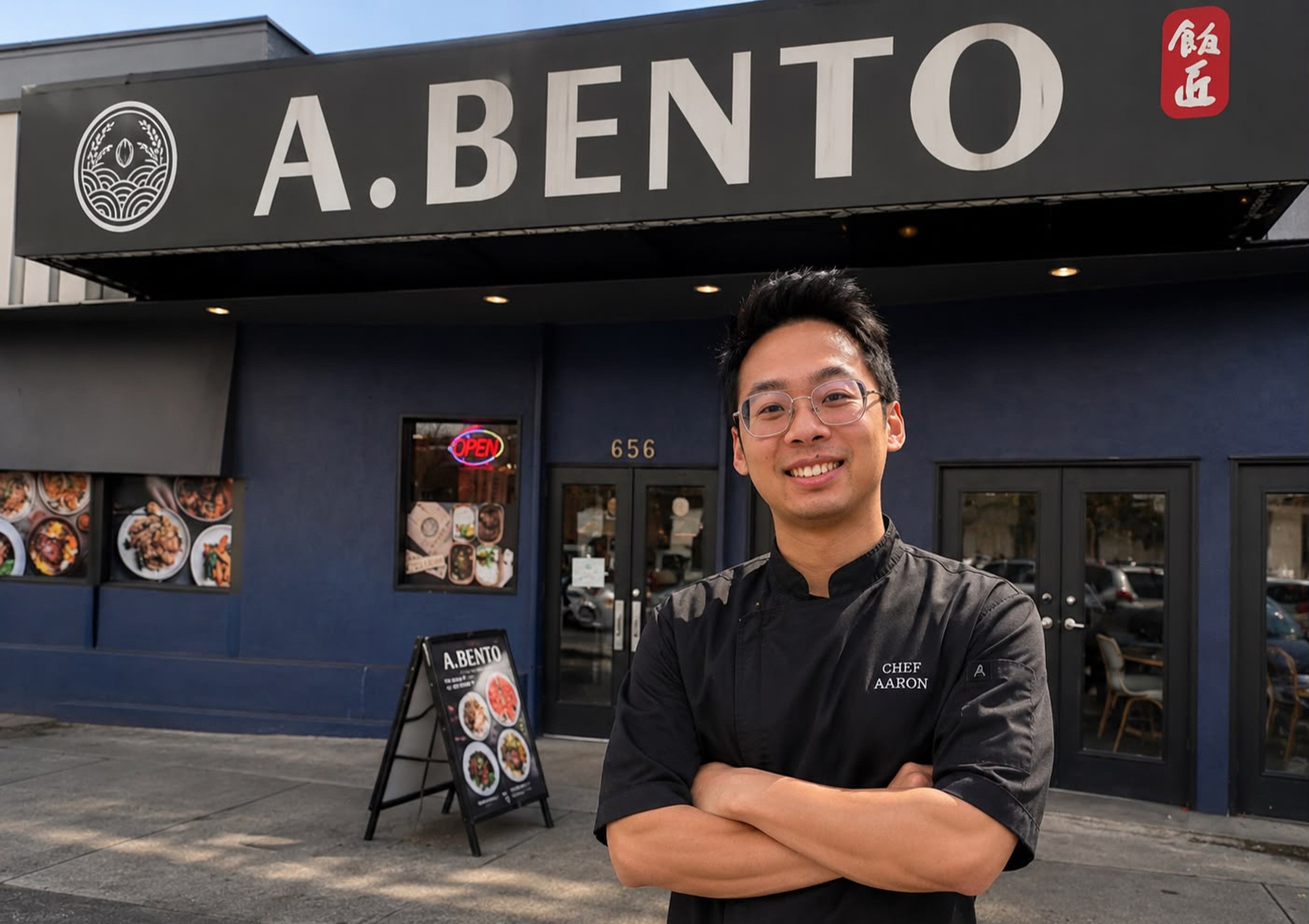 Aaron Jian Zhou, 32, chef and owner of A.Bento, stands outside the Taiwanese restaurant in Vancouver, Canada. Photo: A.Bento