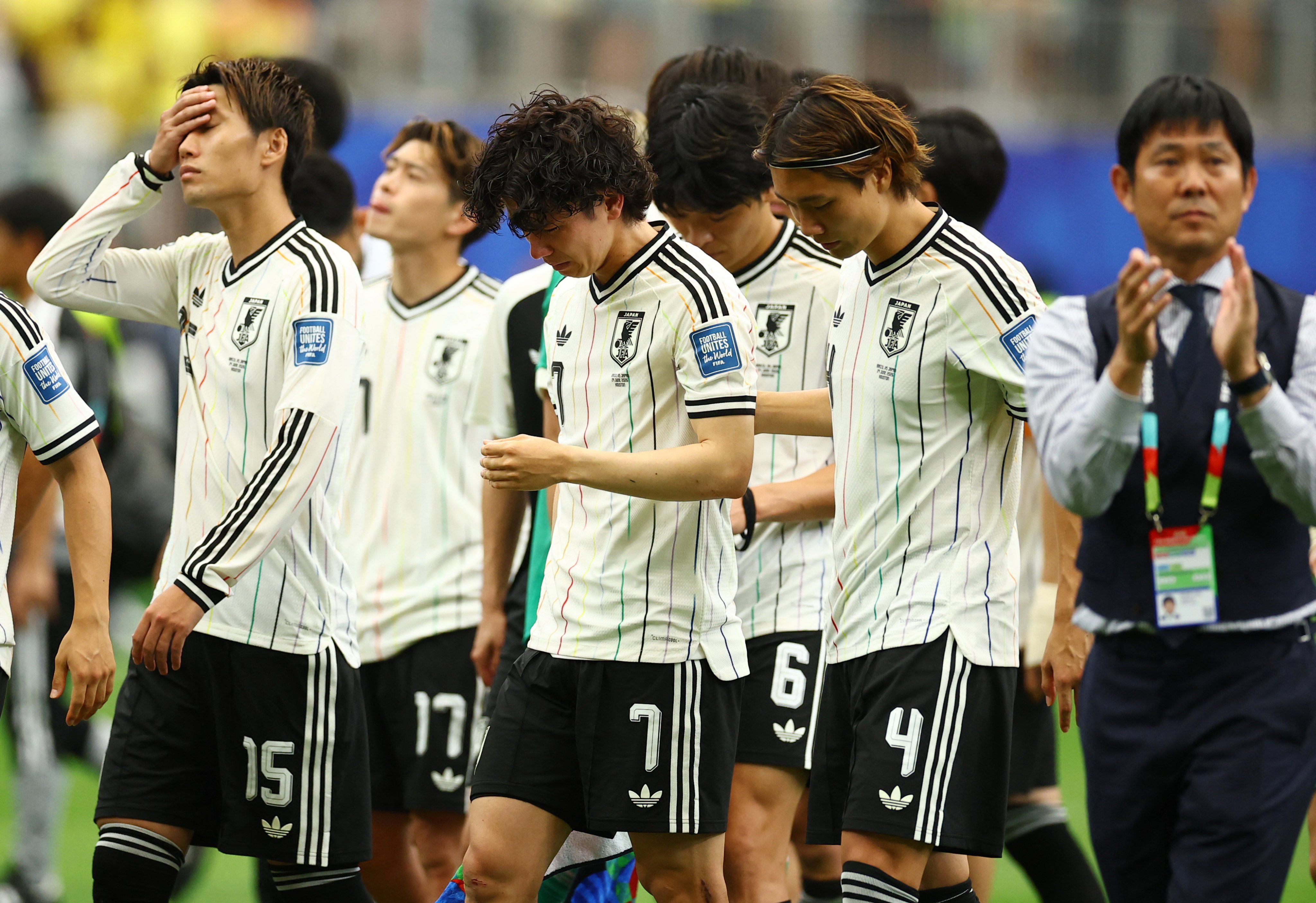 Japan were knocked out in the last 32 and have now failed to win a World Cup knockout game in five attempts. Photo: Reuters