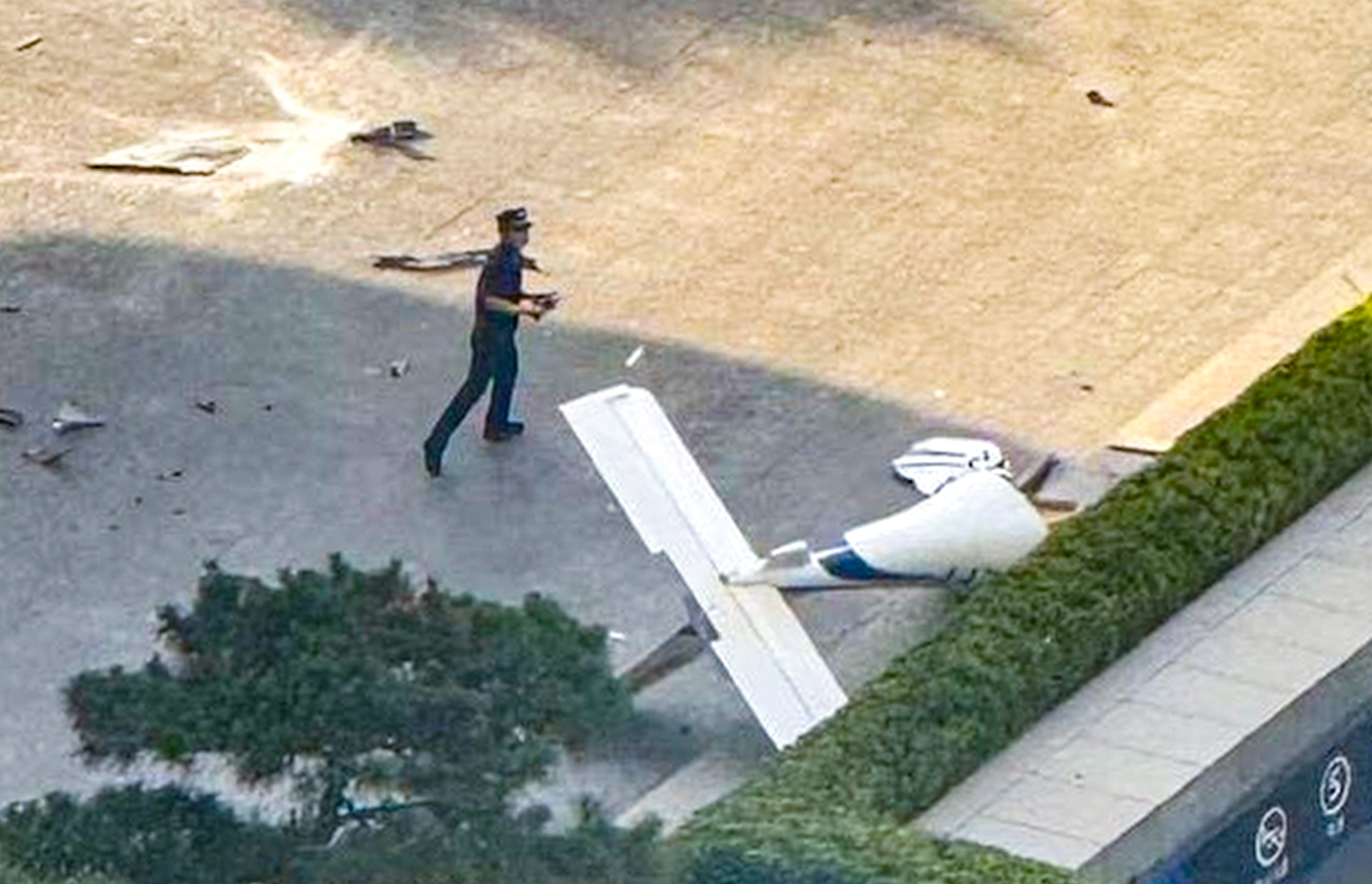 The pilot was killed and 13 people were injured when the plane hit Citic Tower in Beijing on Friday. Photo: Handout