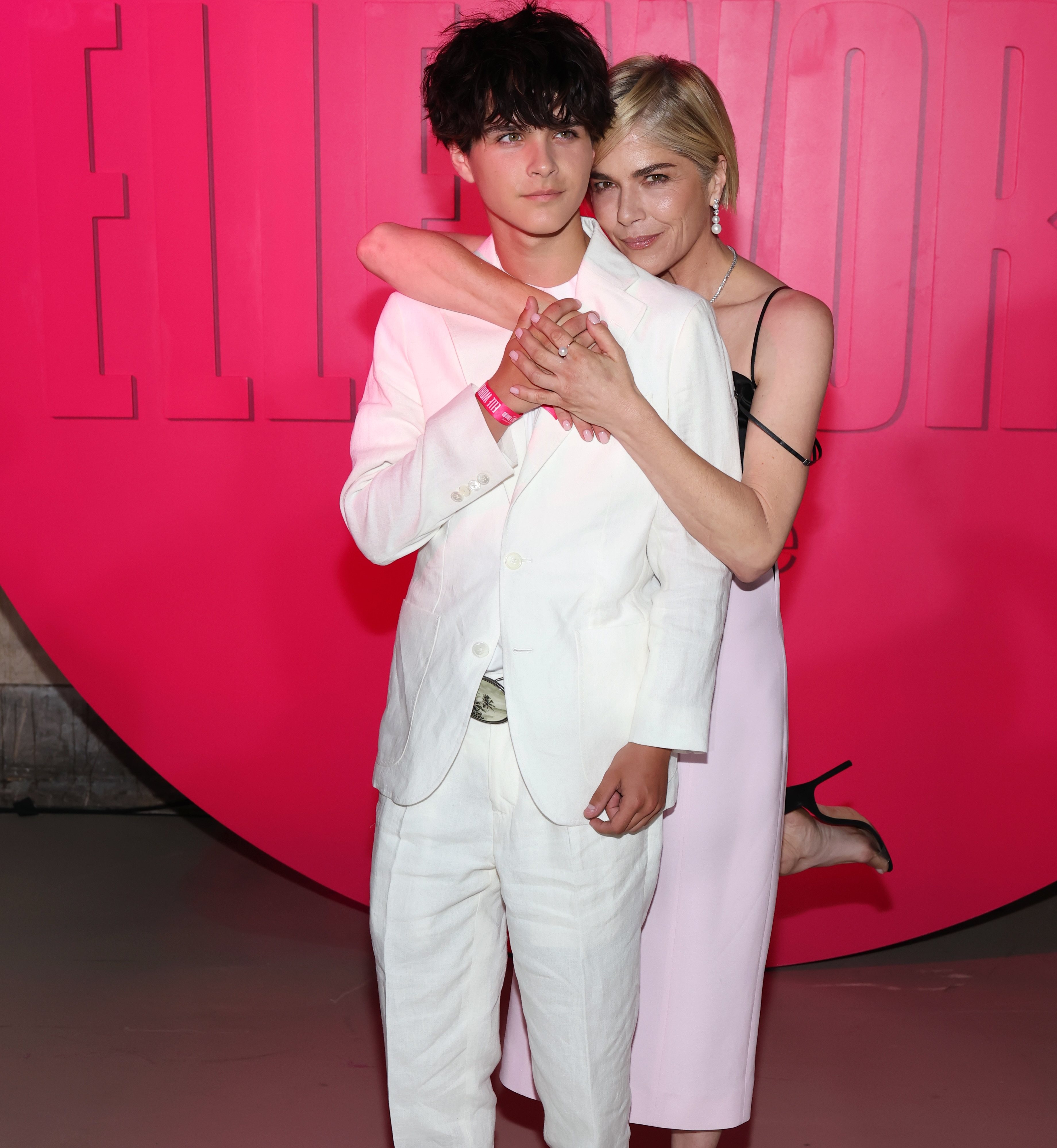 Selma Blair’s son Arthur accompanied her to the Legally Blonde 25th anniversary celebration event in New York City, in June. Photo: @selmablair/Instagram