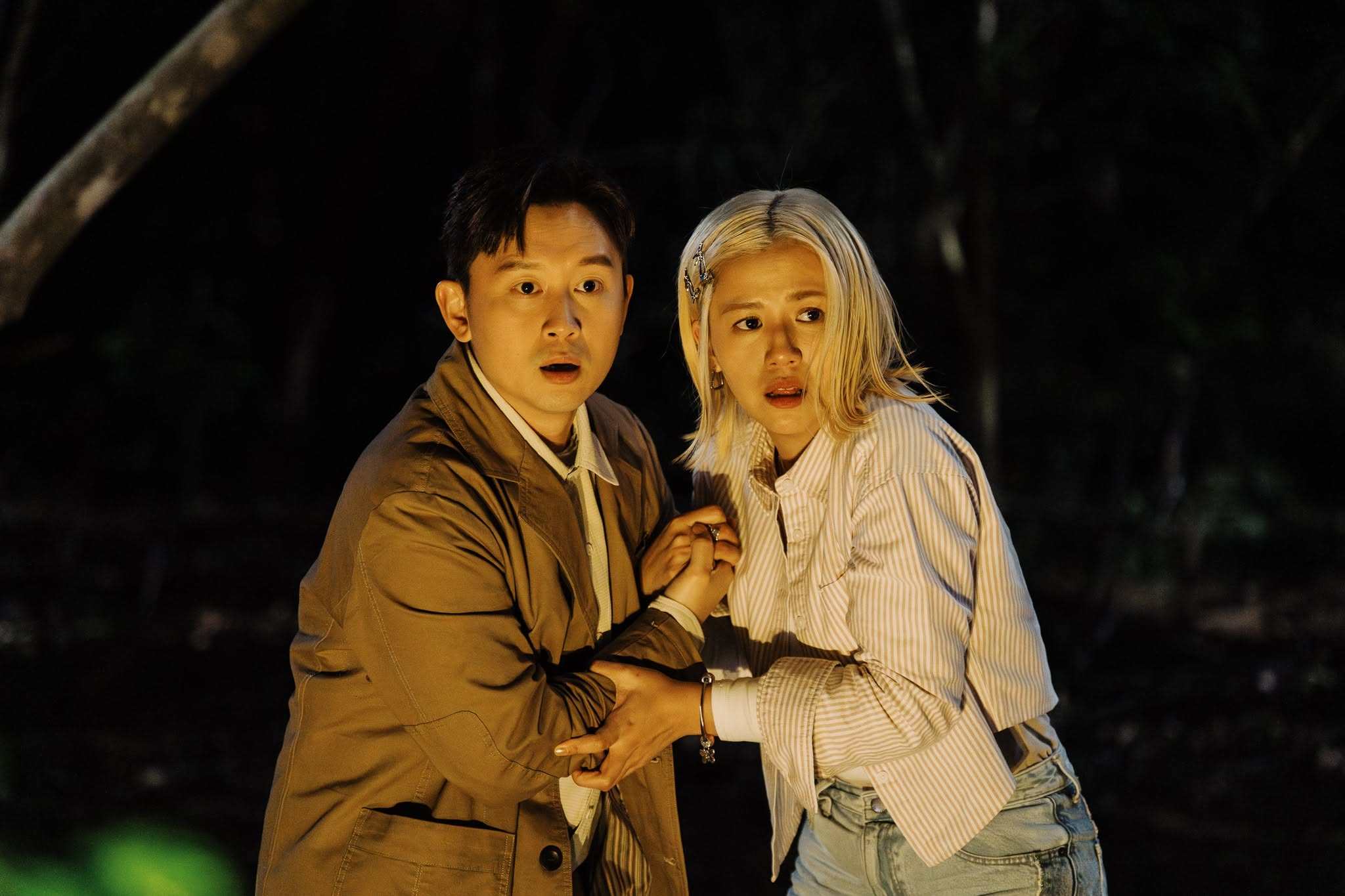 Ling Man-lung as Mark (left) and Renci Yeung as his girlfriend Man in a still from Unidentified Murder (category IIB, Cantonese), directed by Kwok Ka-hei and Jack Lee.