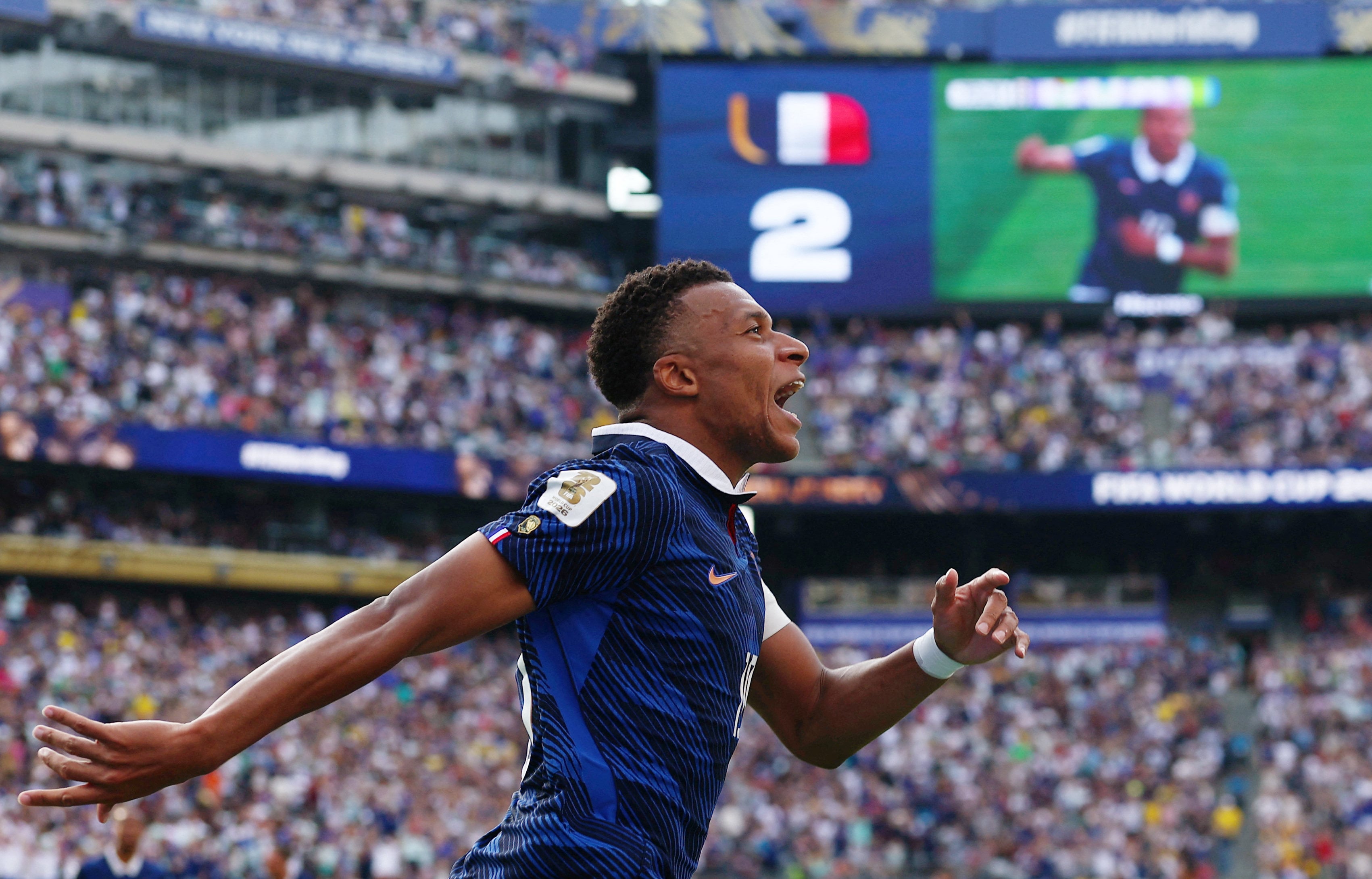 Kylian Mbappe scored twice for France in their 3-0 win over Sweden. Photo:  Reuters