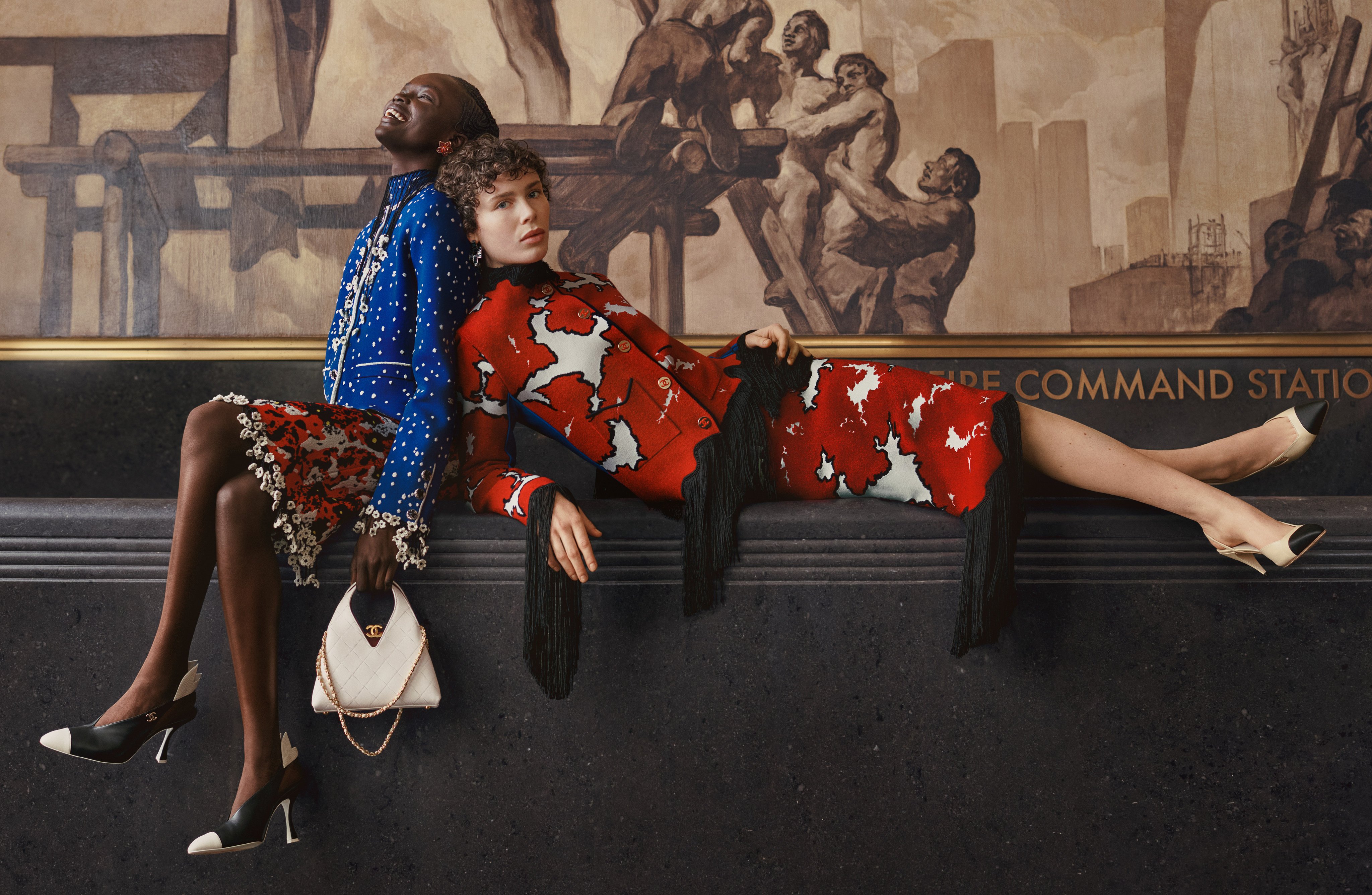 Chanel Métiers d’Art 2026 campaign with the Chanel V-cut shopping bag. Photo: Handout