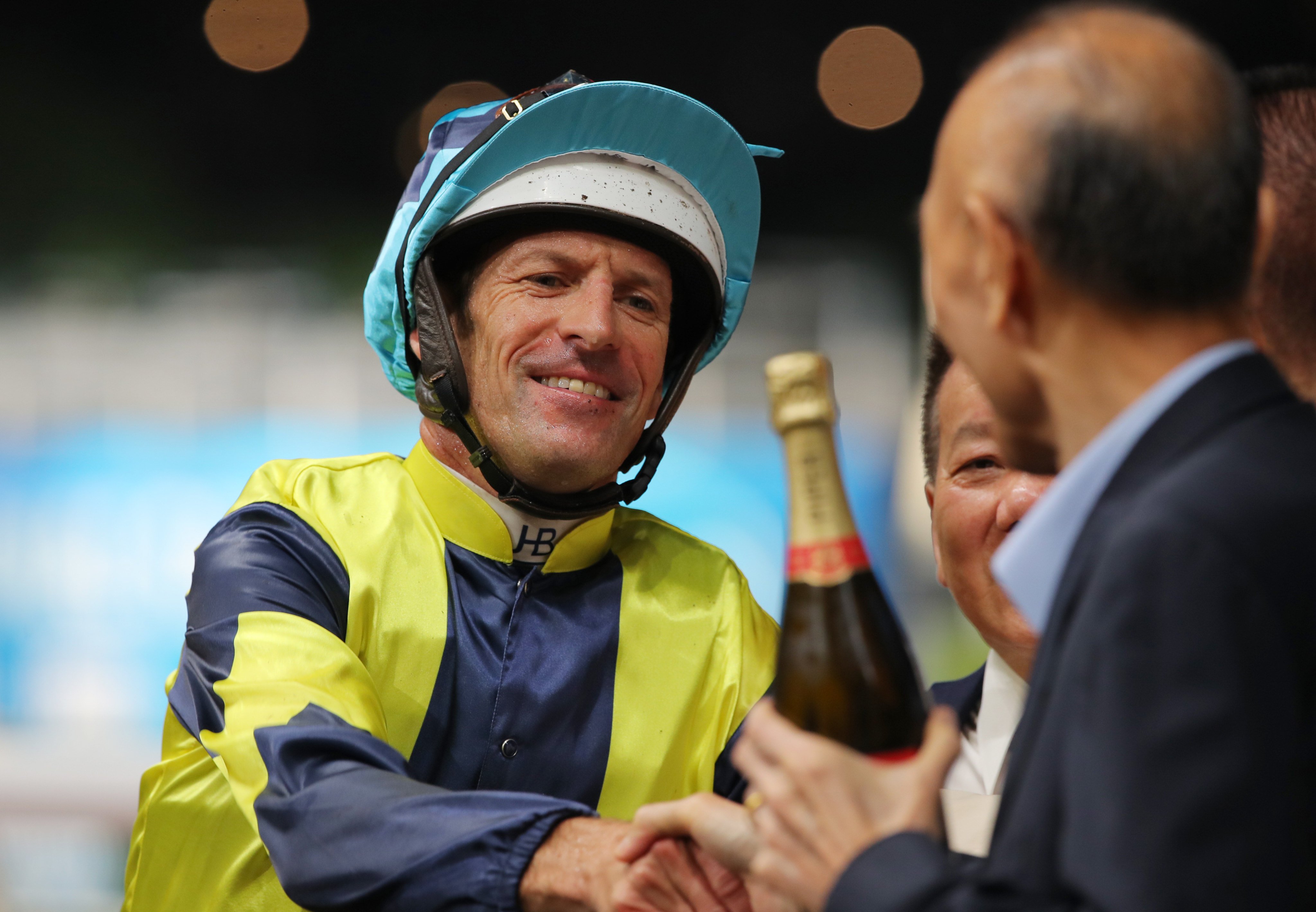 Hugh Bowman celebrates a Happy Valley winner. Photos: Kenneth Chan