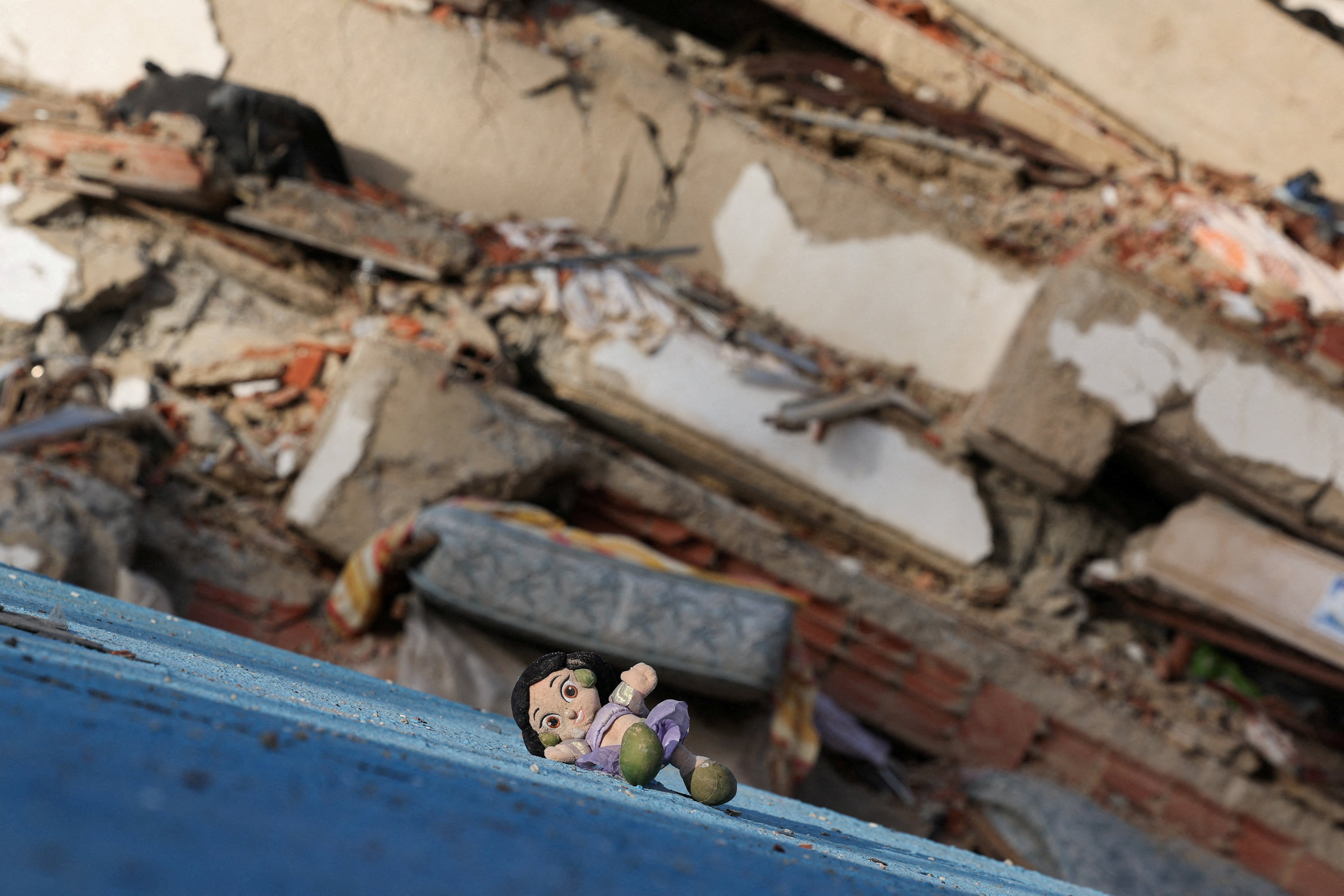 A child’s toy and debris in La Guaira, Venezuela. Photo: Reuters