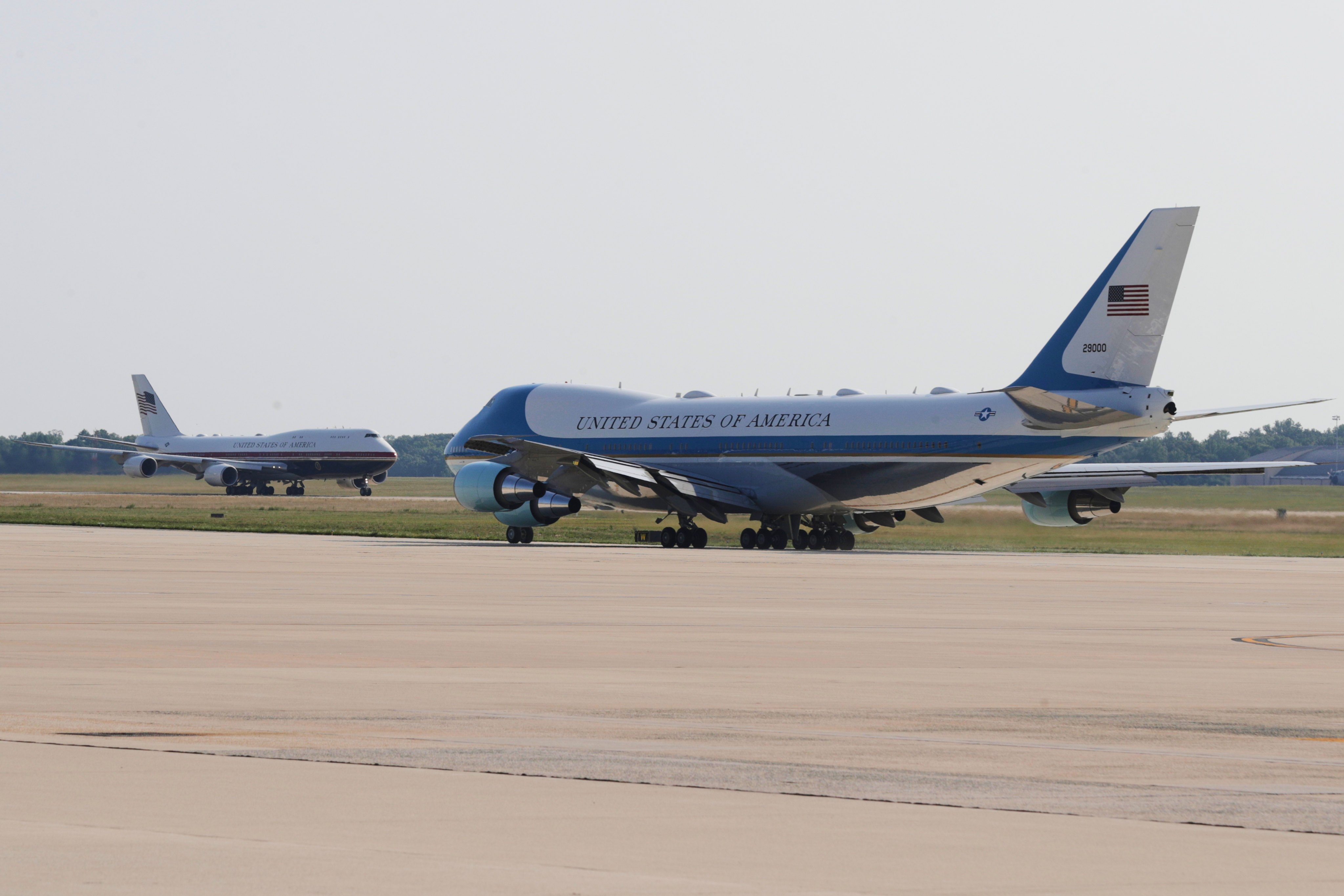 The new Air Force One and the old version of the plane. Photo: AP