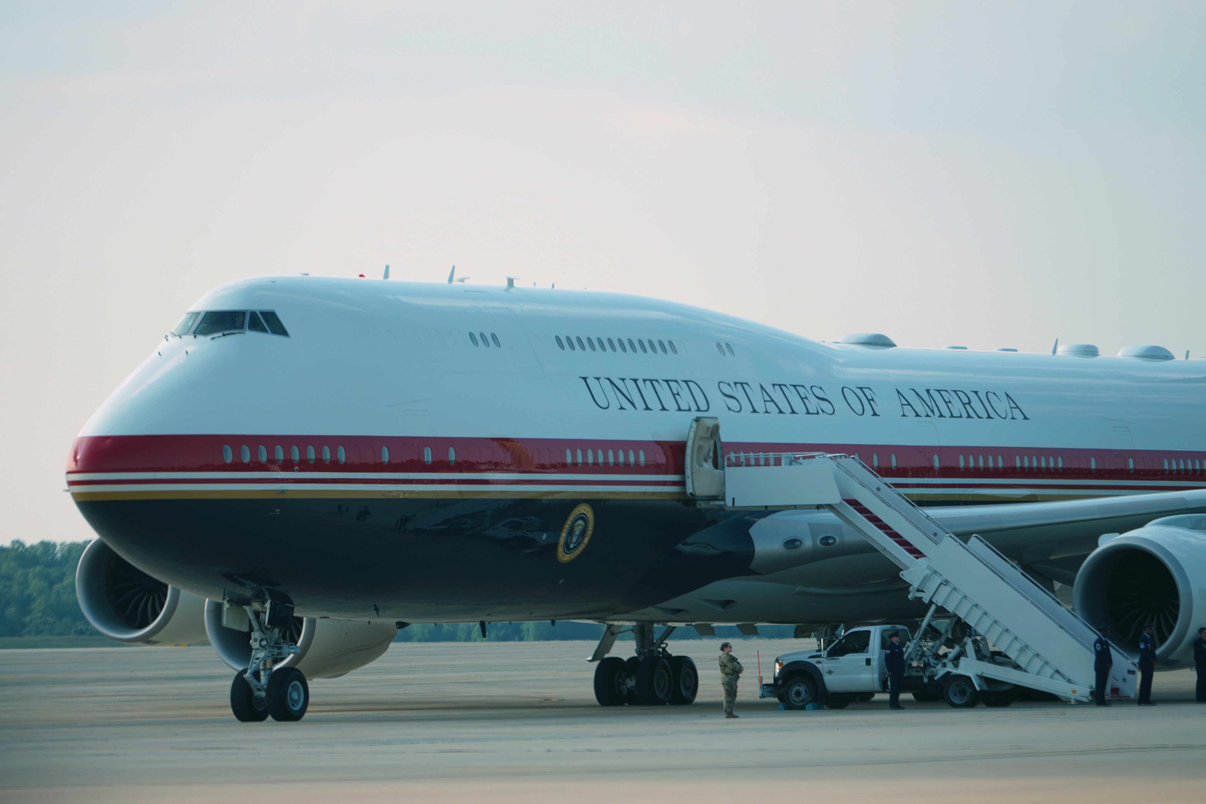 Air Force One and its new colour scheme. Photo: AP