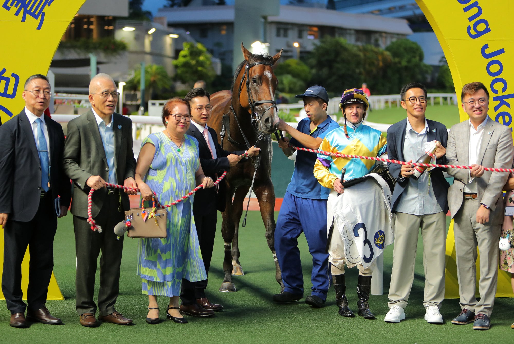 Trainer Francis Lui (left), jockey Zac Purton and connections of Superb Spirit celebrate his last-start win. Trainer Francis Lui (left), jockey Zac Purton and connections of Superb Spirit celebrate his last-start win.
