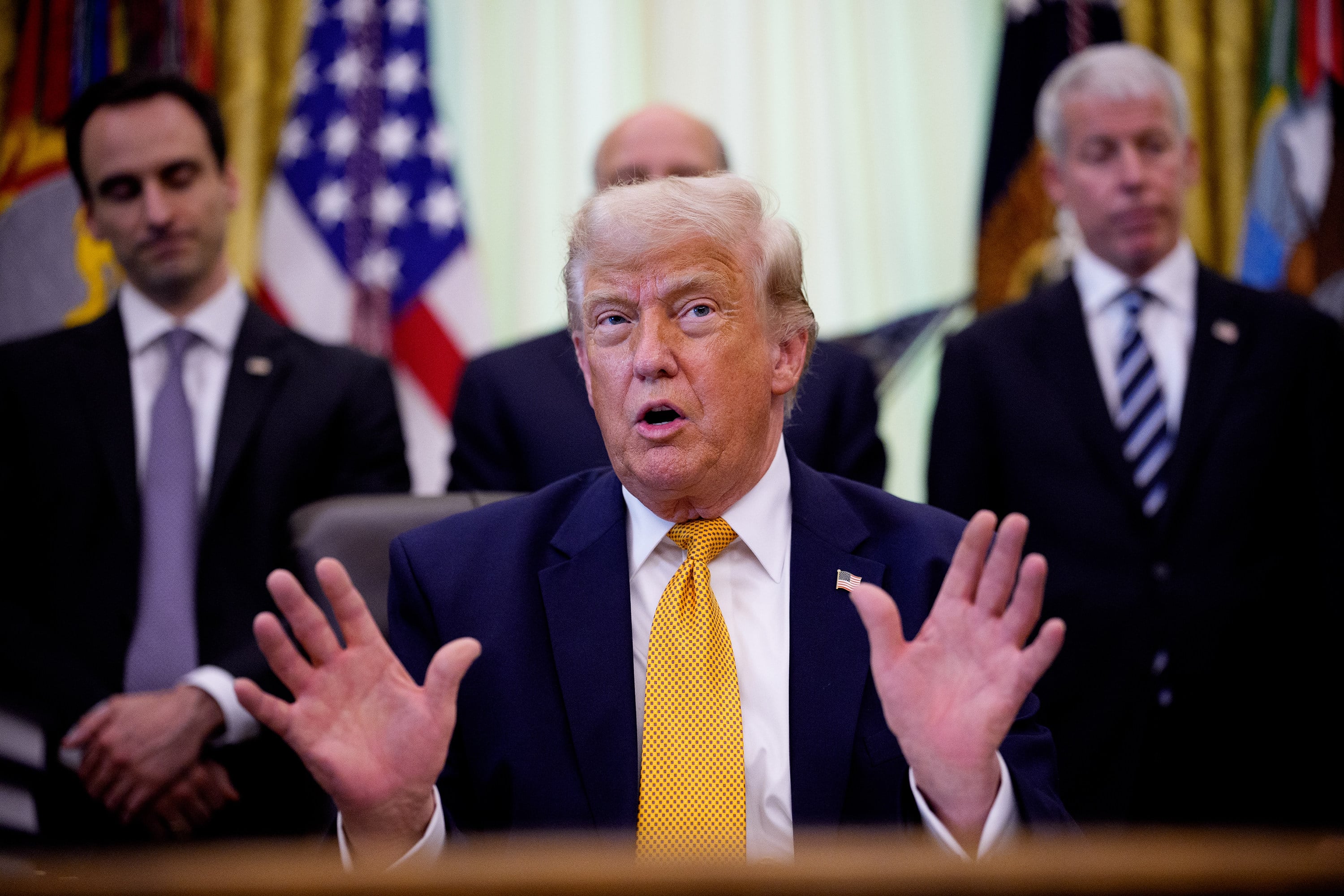 US President Donald Trump gesticulates during an event in the White House on June 22. Photo: Getty Images/TNS