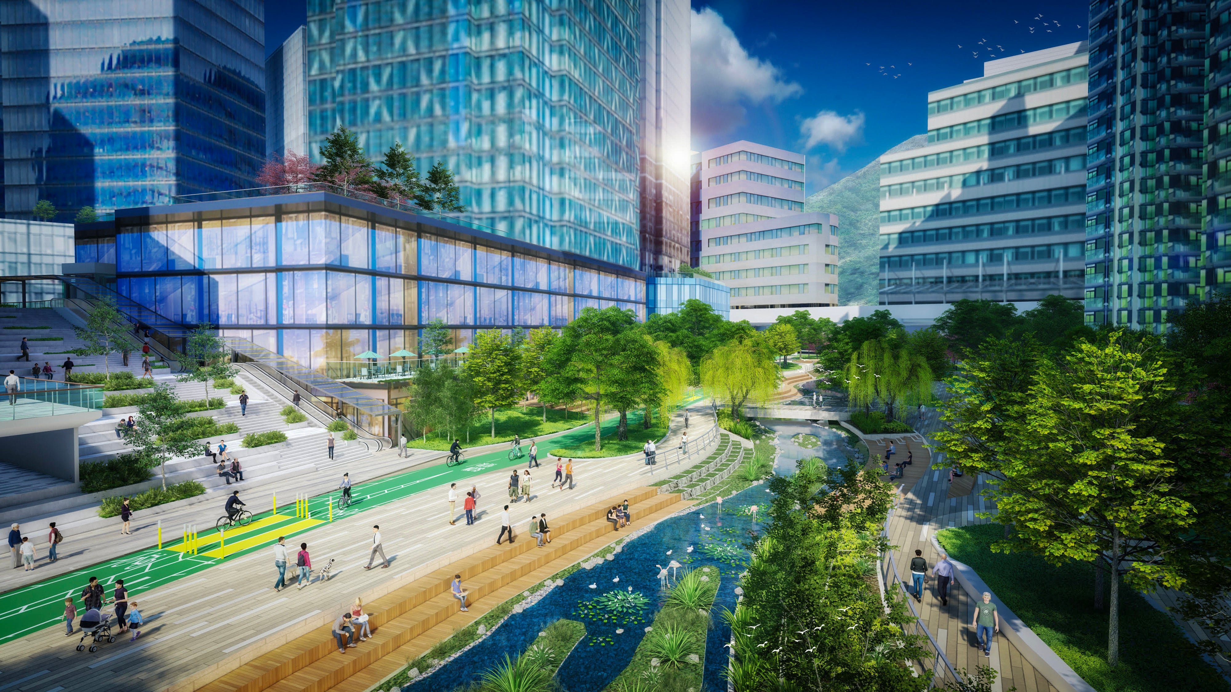 An artists impression of the Hung Shui Kiu/Ha Tsuen new development area, part of Hong Kong’s Northern Metropolis. Photo: handout