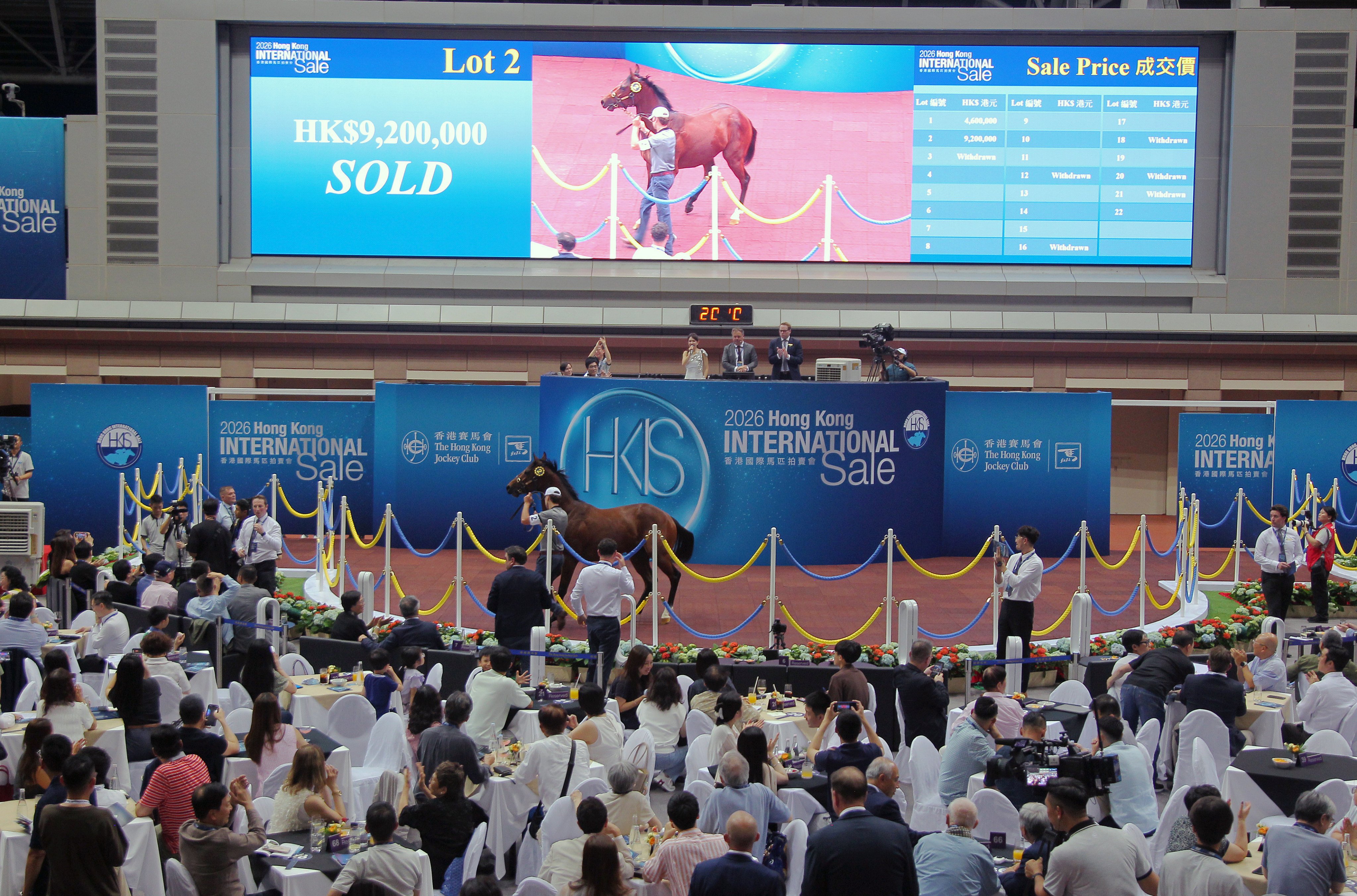 Lot 2 is sold for HK$9.2 million at Hong Kong International Sales at Sha Tin. Photos: Kenneth Chan