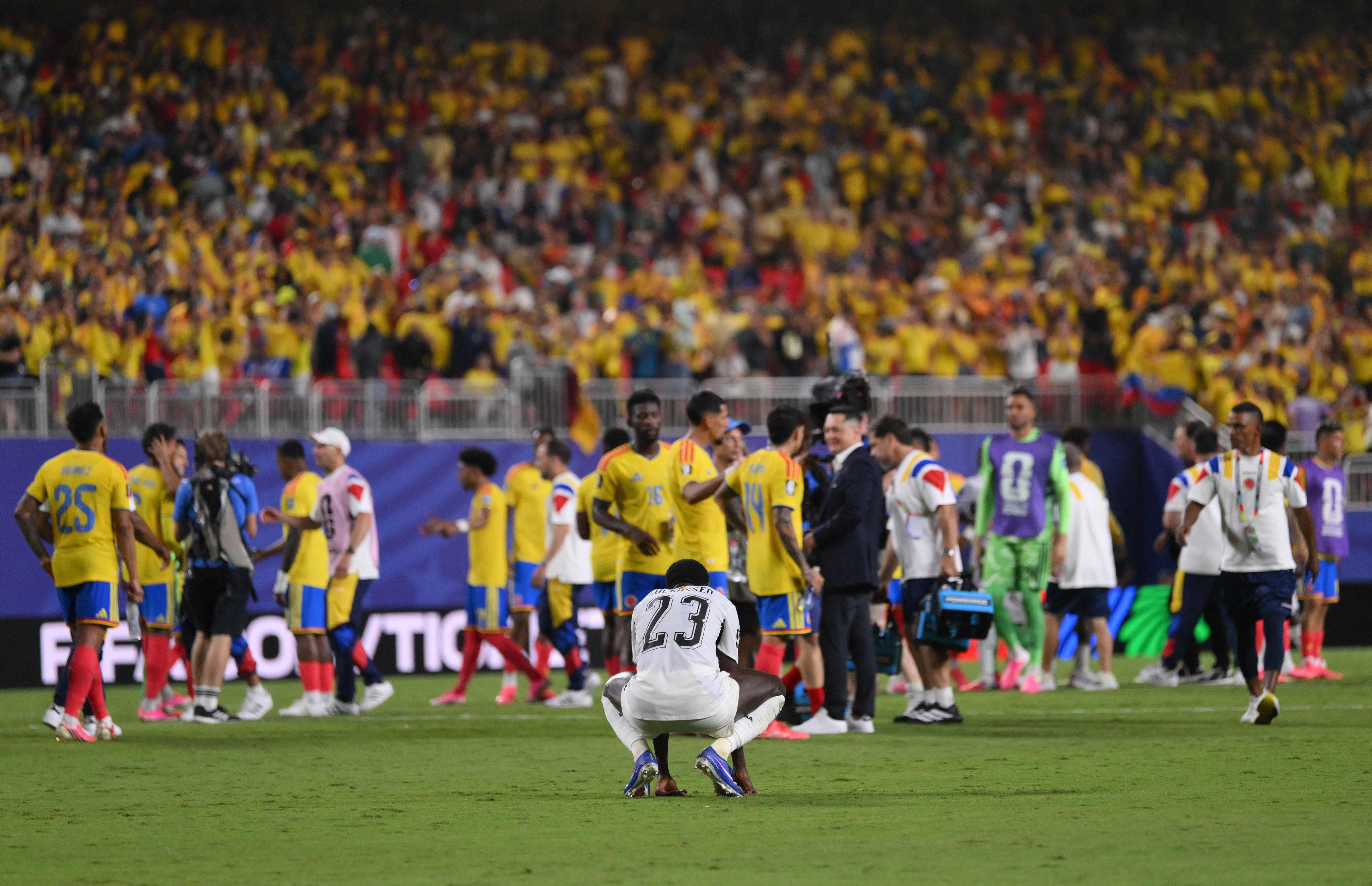 Derrick Luckassen of Ghana reacts after losing to Colombia in the World Cup. Photo: AFP