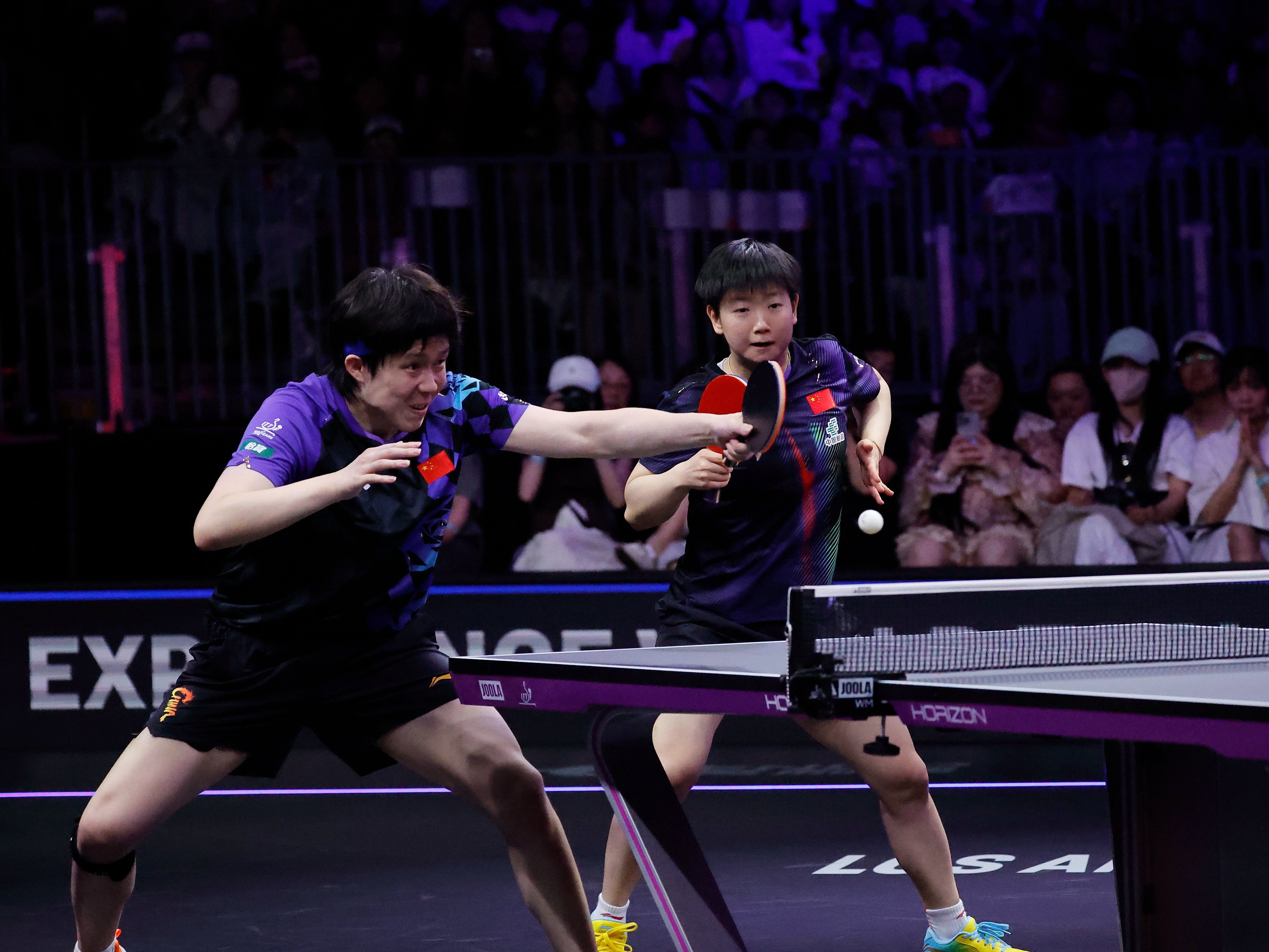 Wang Chuqin (left) and Sun Yingsha could not get their chemistry working during their mixed doubles final. Photo: Xinhua