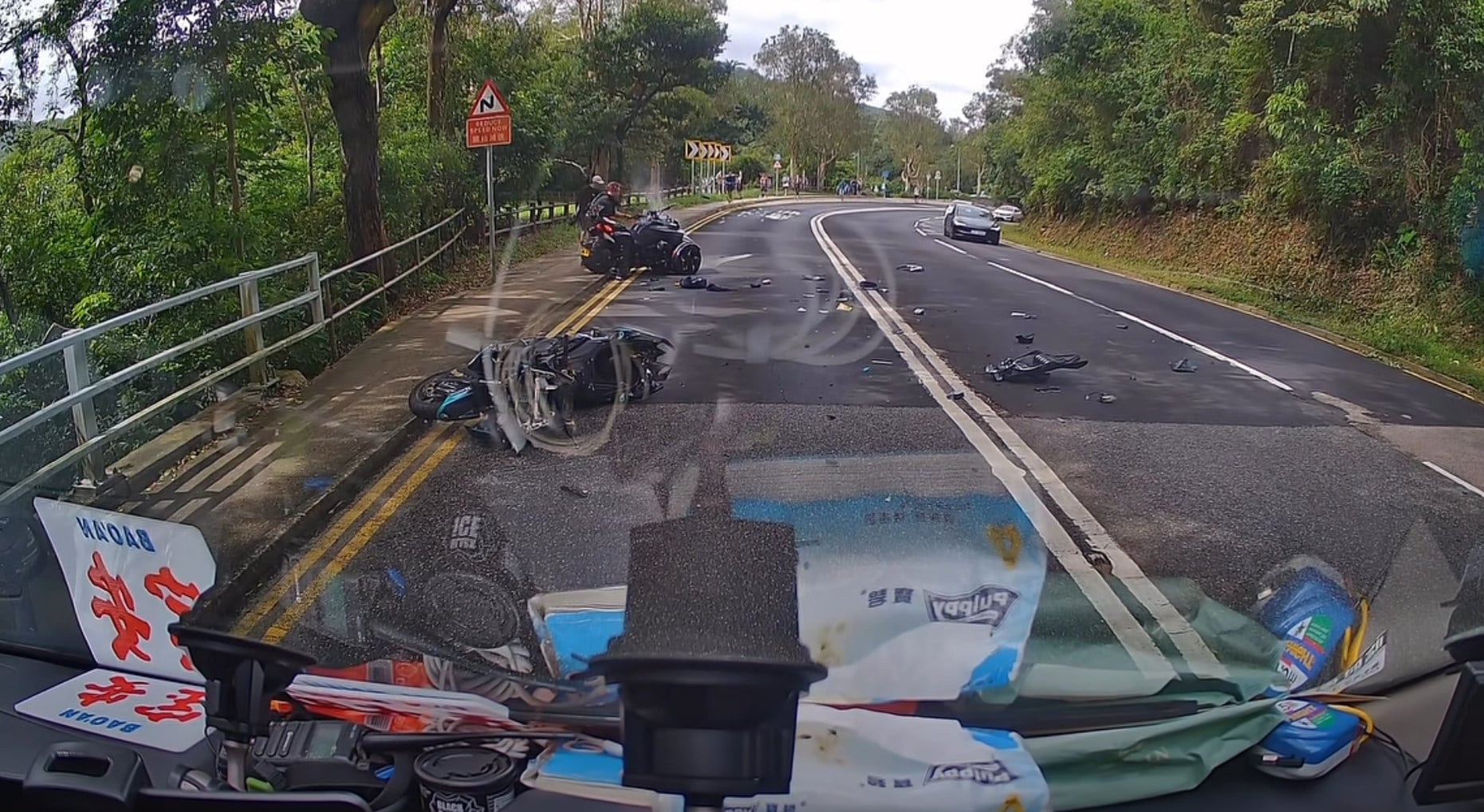 The section of Tai Po Road where the crash occurred has three lanes and a speed limit of 70 km/h.  Photo: Handout