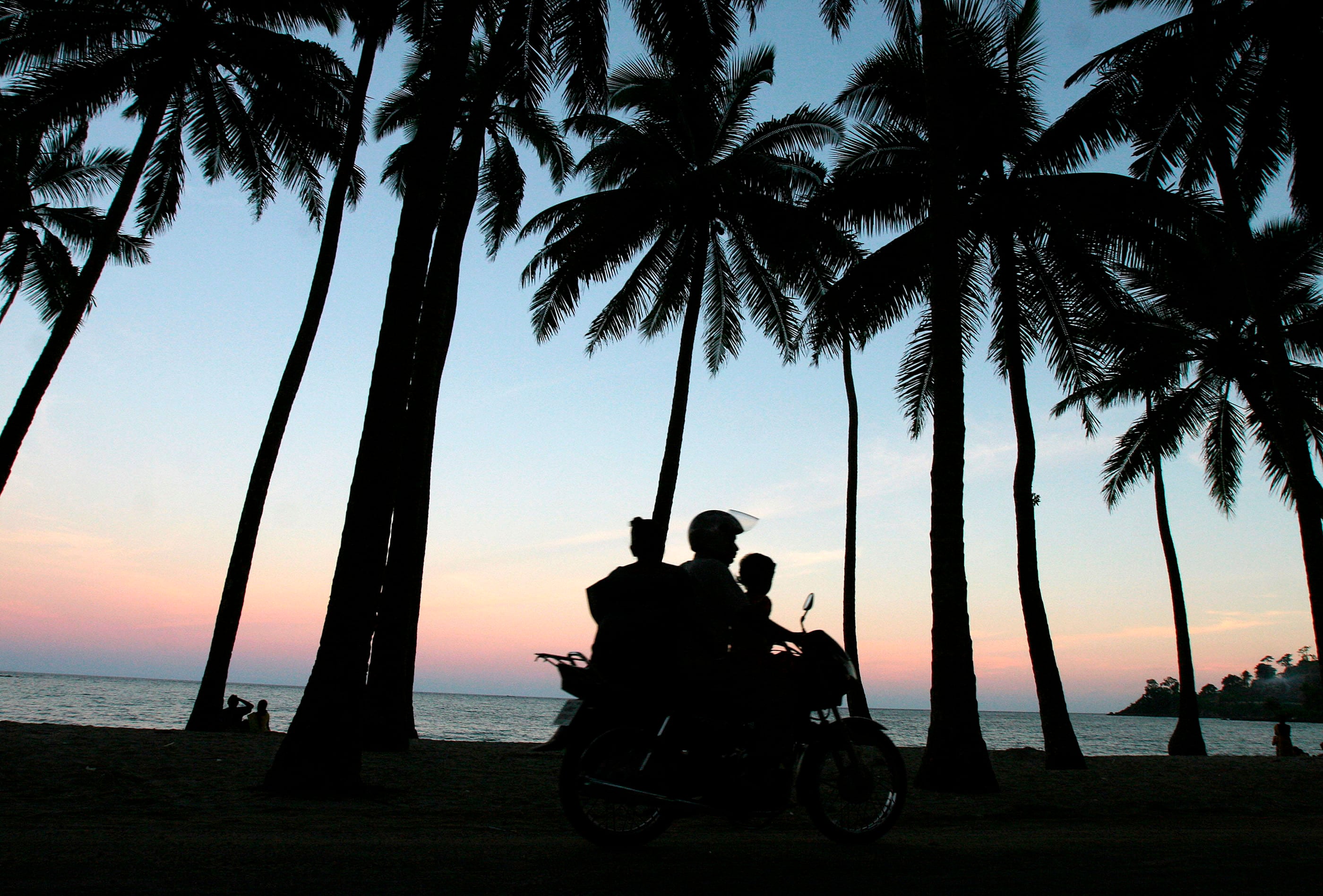 A motorcyclist and his family drive along in Port Blair, in India’s Andaman and Nicobar Islands archipelago. File photo: AP